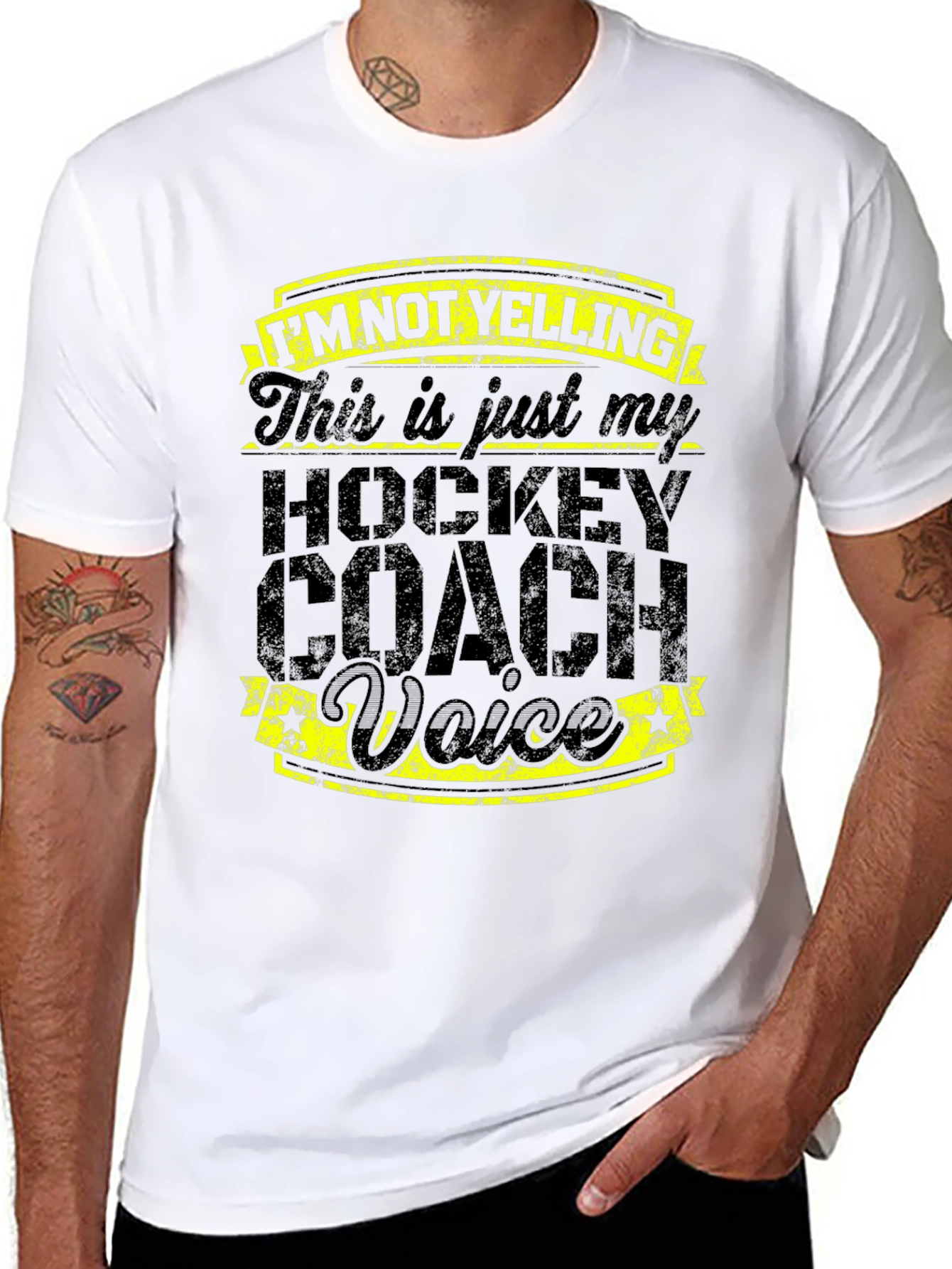 Hockey Coach Voice T-Shirt - Funny Sports Tee