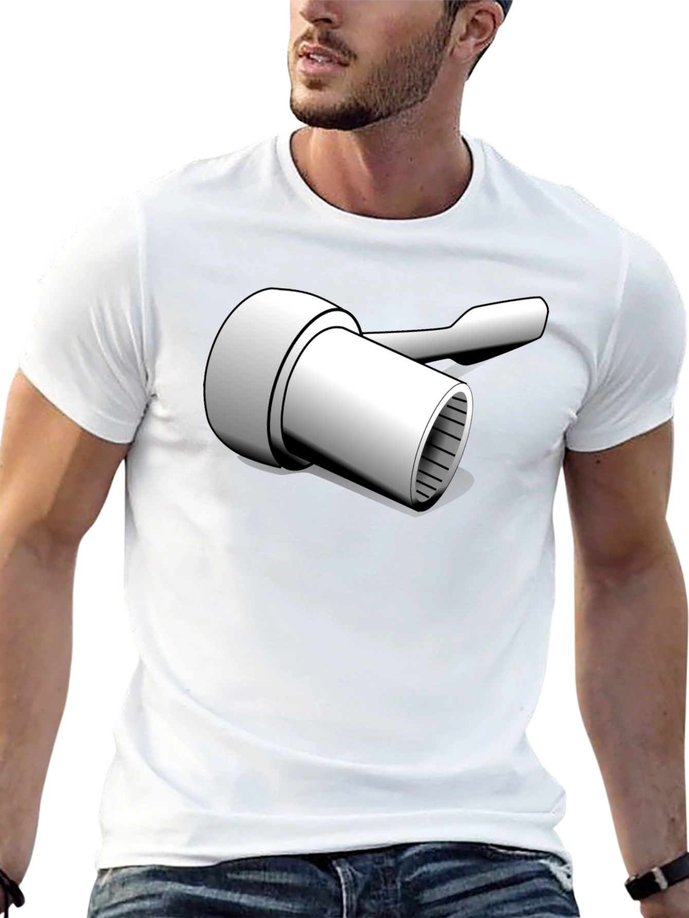 Novelty Wrench Graphic T-Shirt - Black