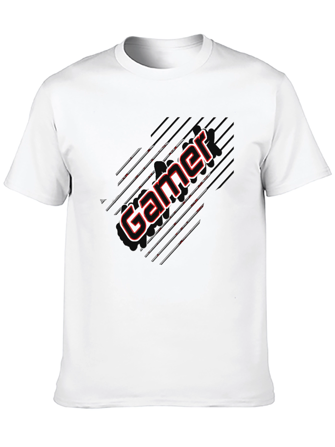 Gamer Graphic Tee - Black Cotton Blend