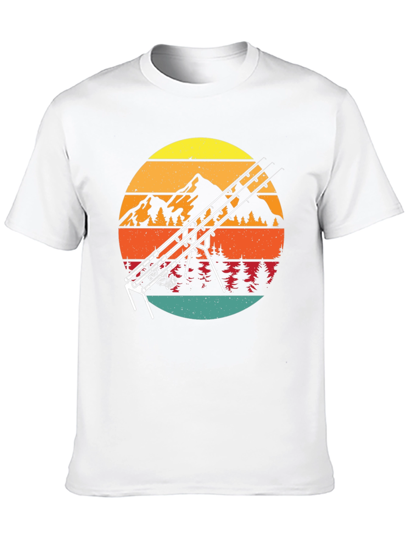 Fishing Sunset Graphic Tee - Outdoor Adventure Shirt