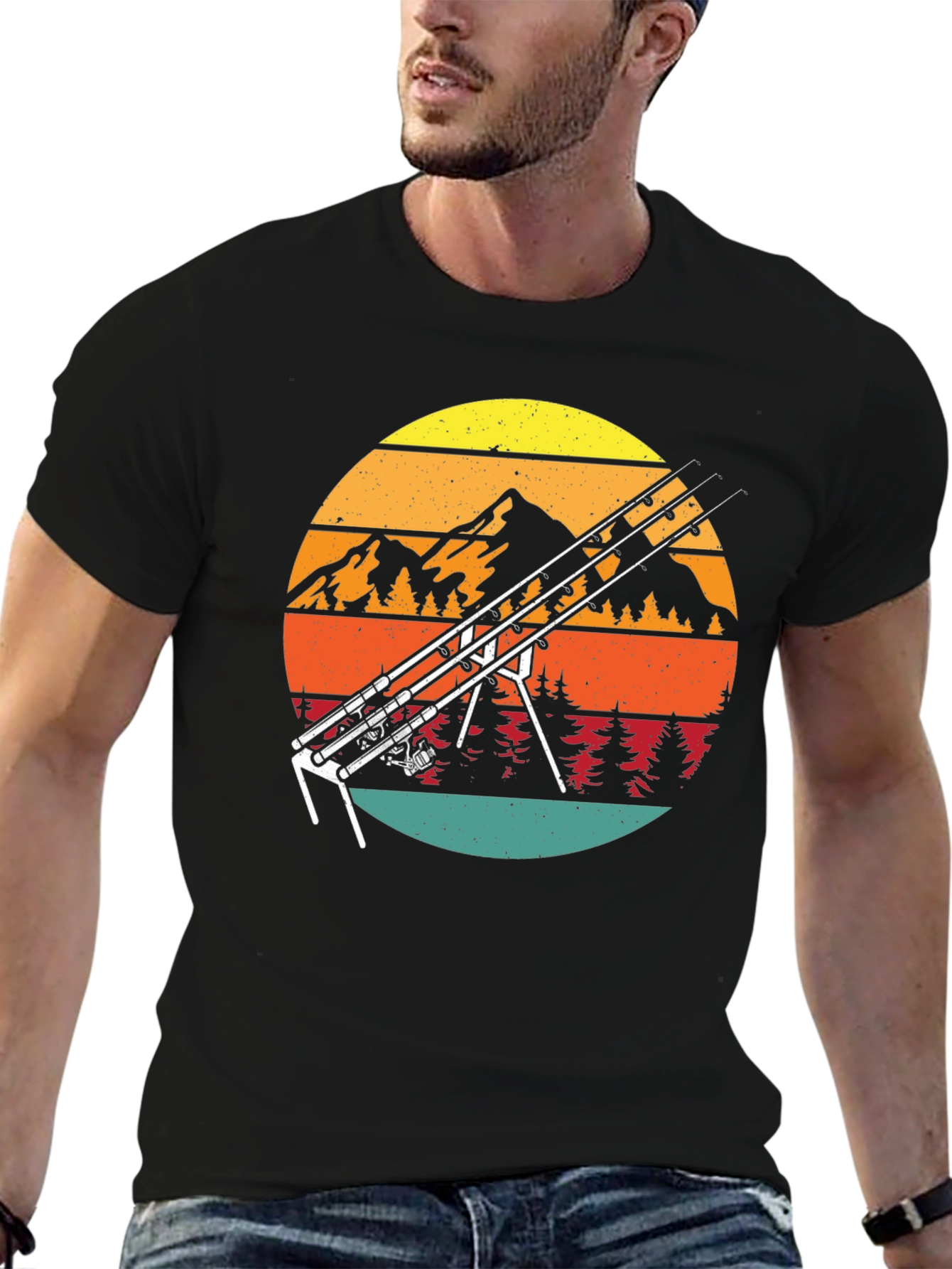 Fishing Sunset Graphic Tee - Outdoor Adventure Shirt