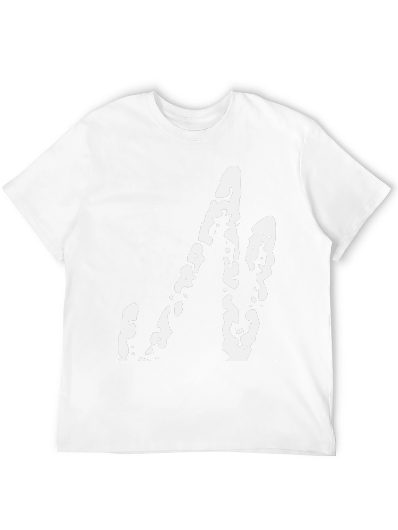 Abstract Graphic Print Black Tee
