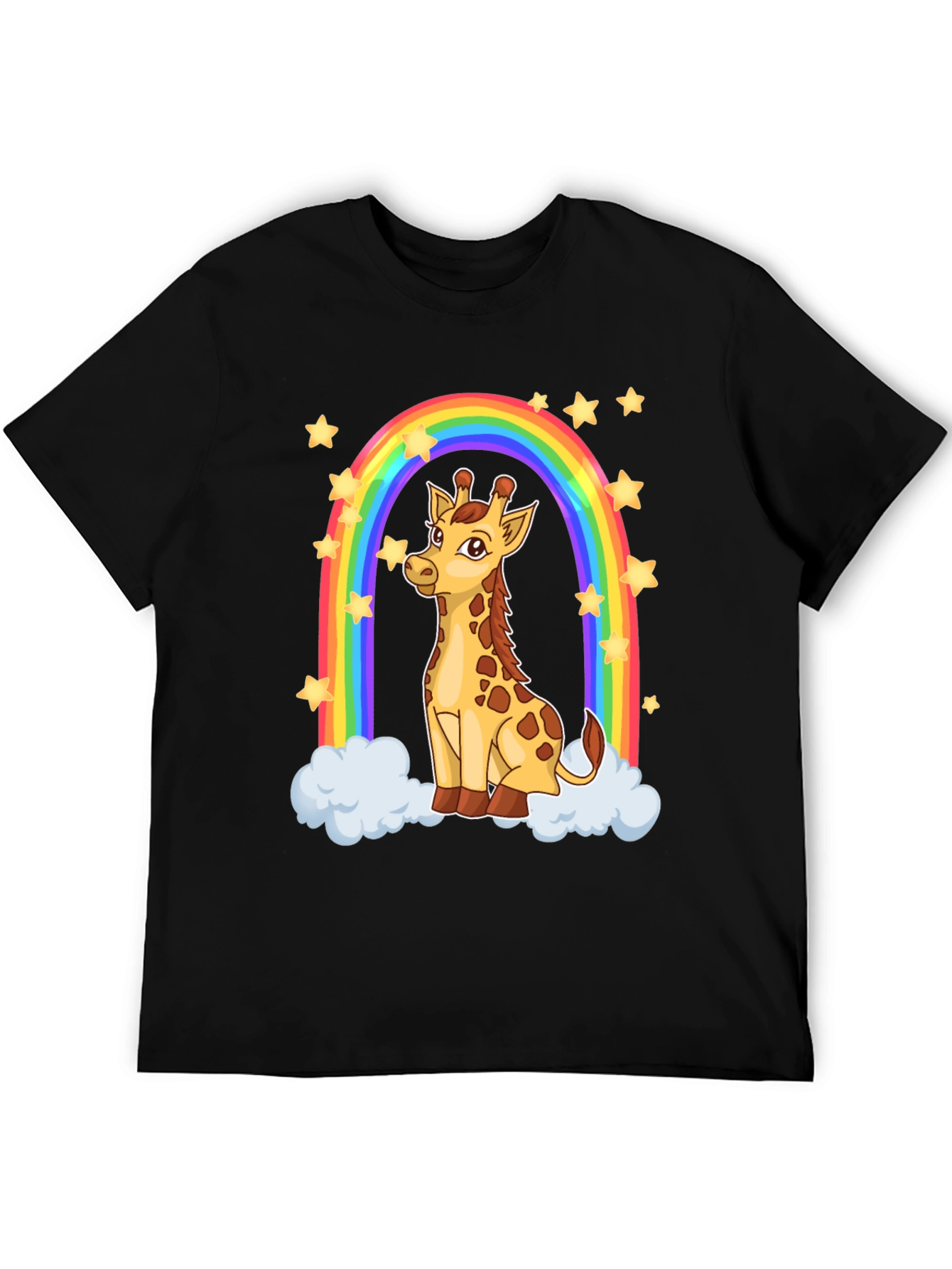 Giraffe Rainbow Graphic T-Shirt