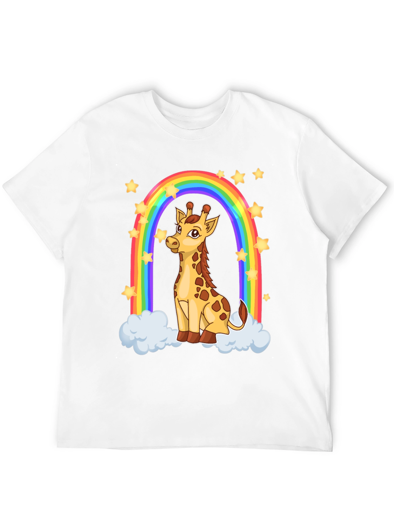 Giraffe Rainbow Graphic T-Shirt