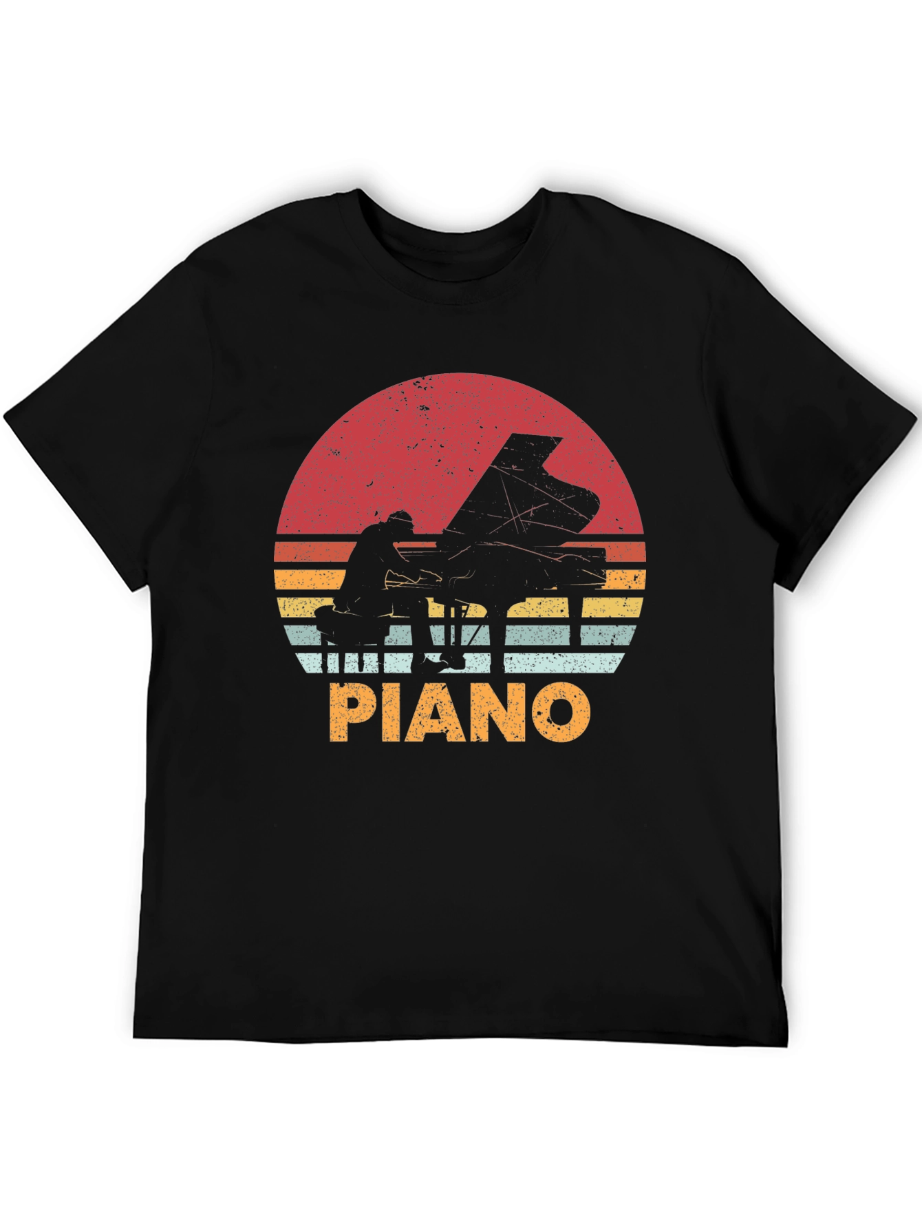 Retro Piano Sunset T-Shirt | Musician Tee
