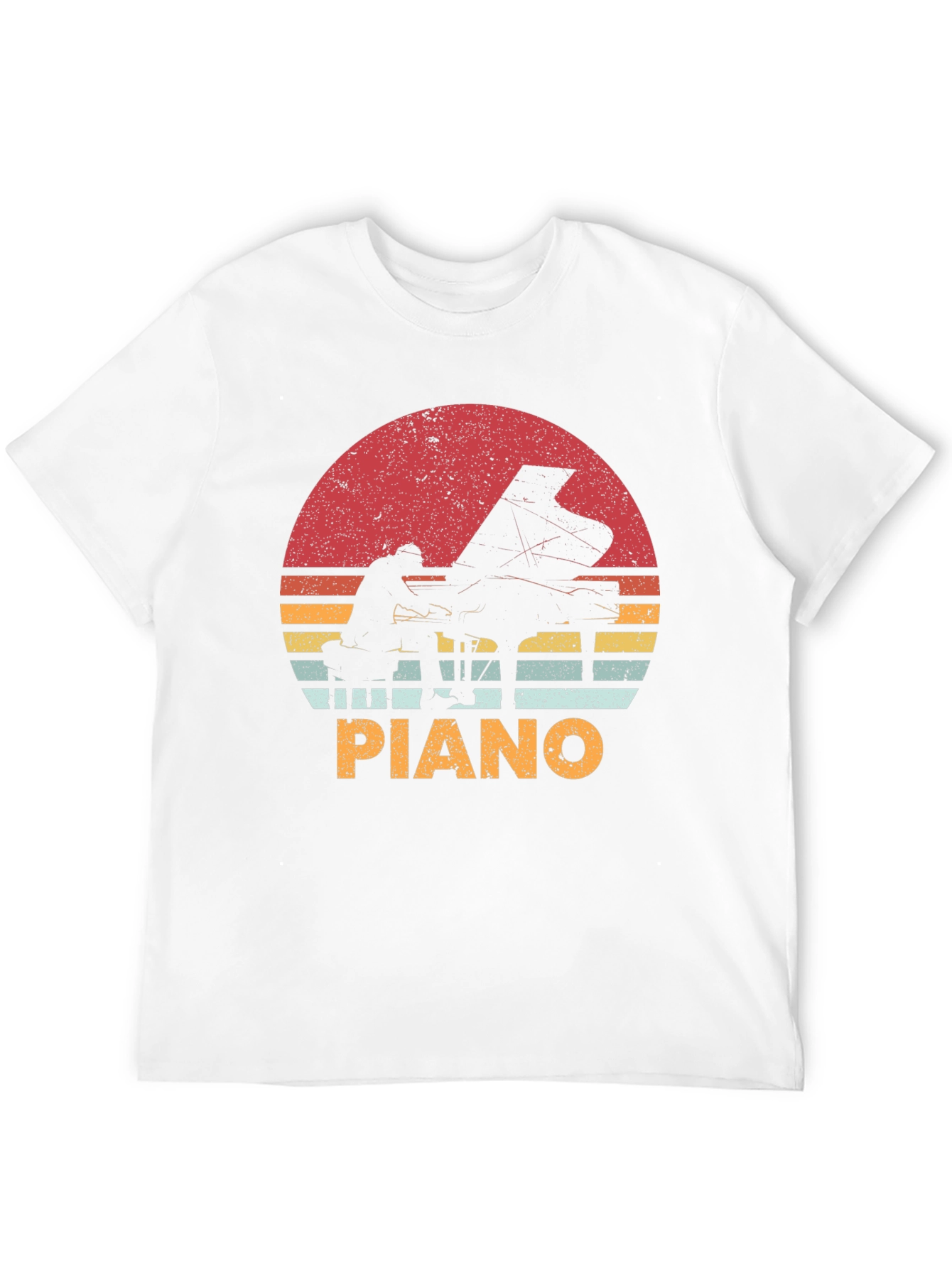 Retro Piano Sunset T-Shirt | Musician Tee