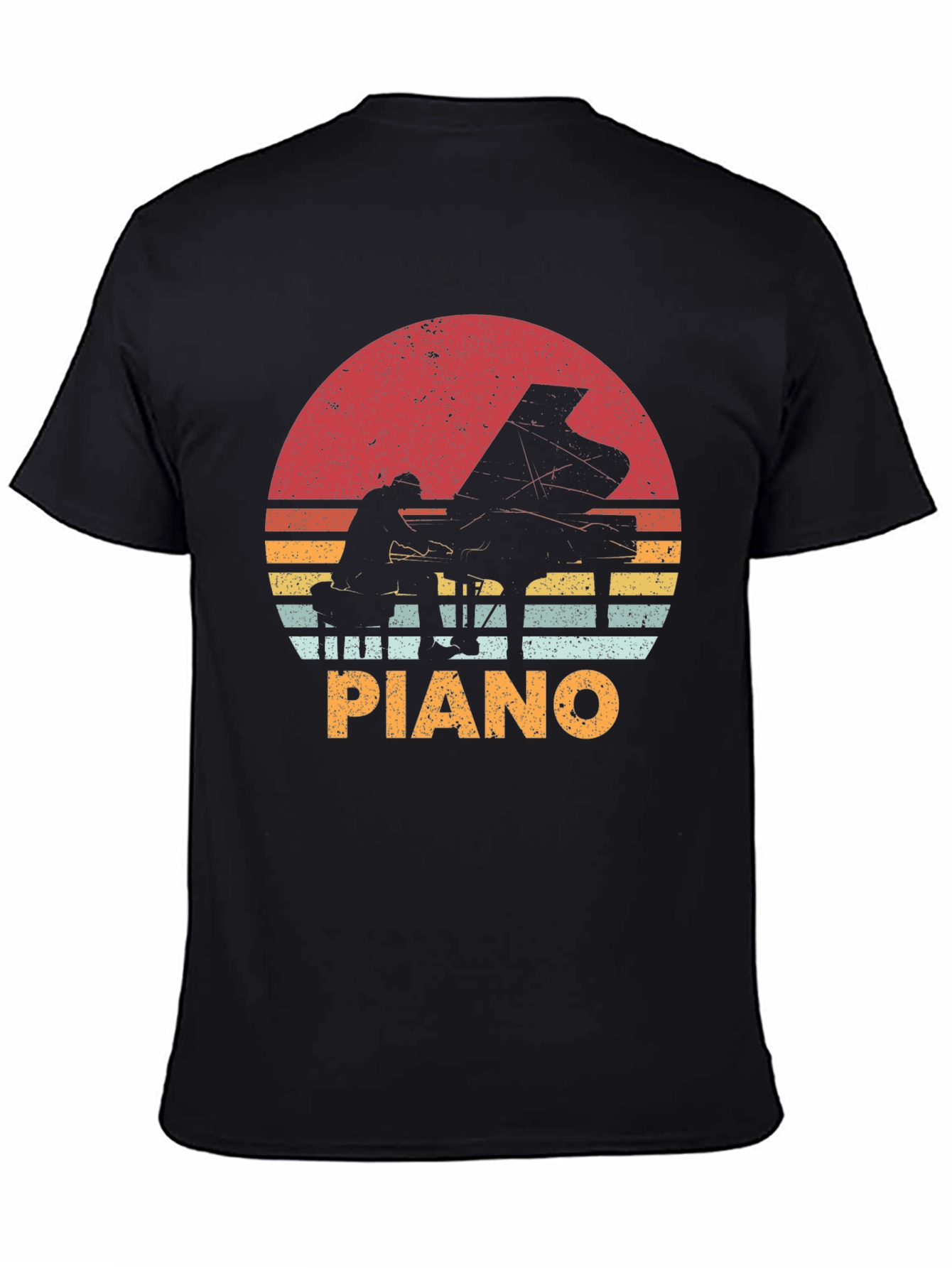 Retro Piano Sunset T-Shirt | Musician Tee