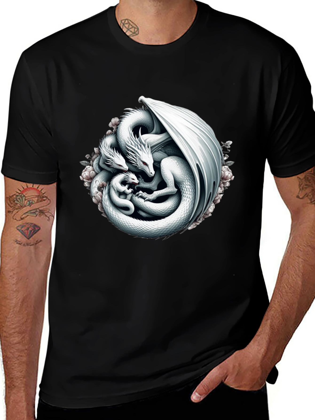 Dragon Family Black T-Shirt