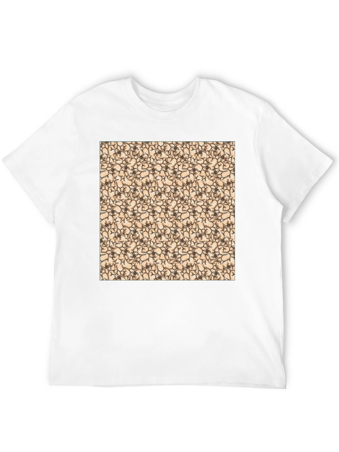 Patterned Black T-Shirt