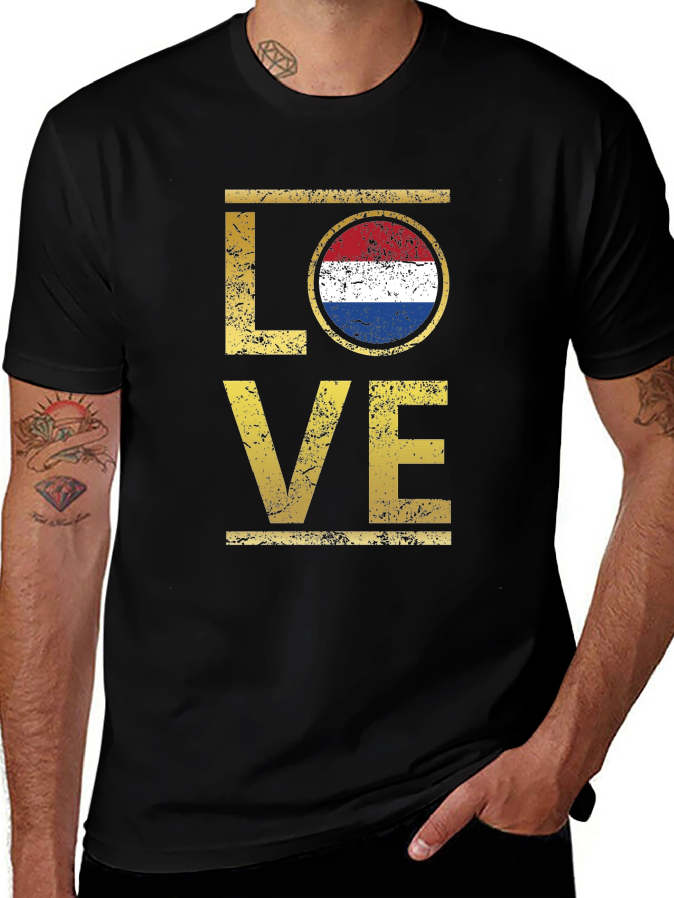 Netherlands Flag LOVE T-Shirt