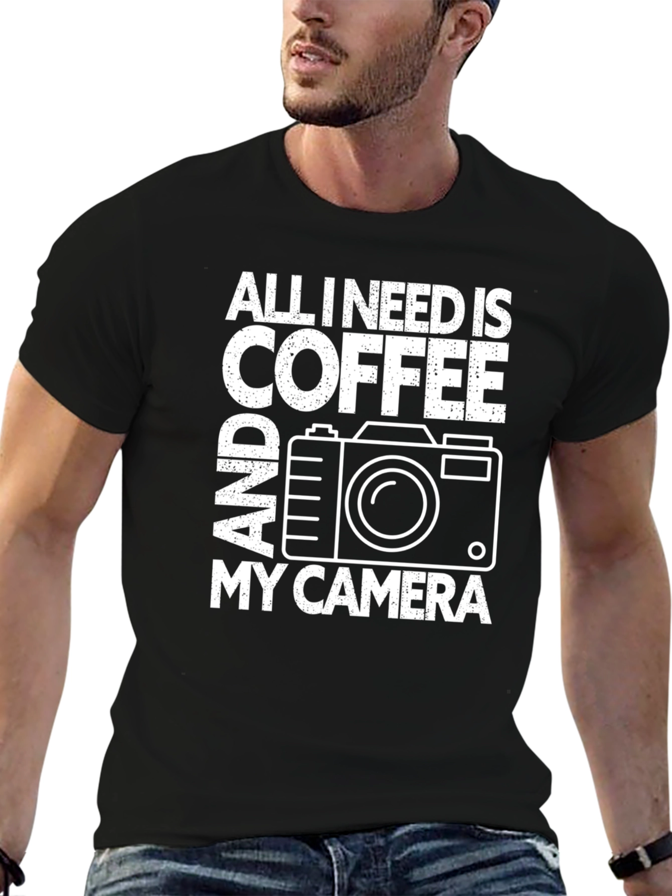 Coffee and Camera Graphic T-Shirt