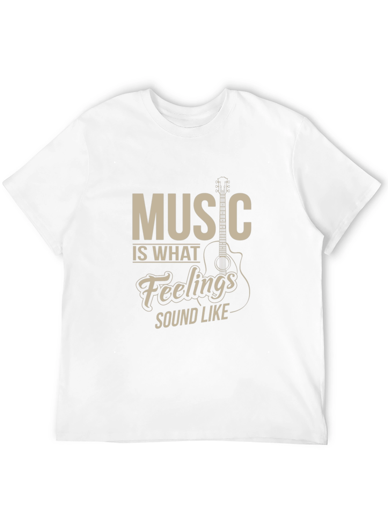 Music is What Feelings Sound Like Black T-Shirt