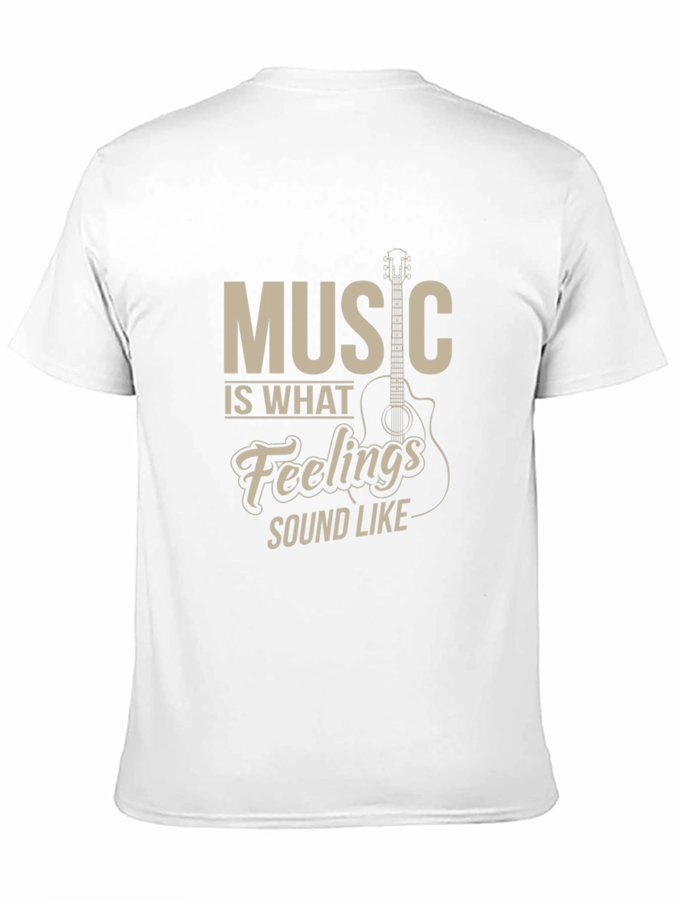 Music is What Feelings Sound Like Black T-Shirt