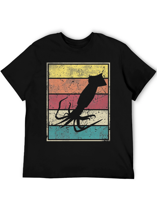 Retro Squid Graphic T-Shirt - Vintage Style