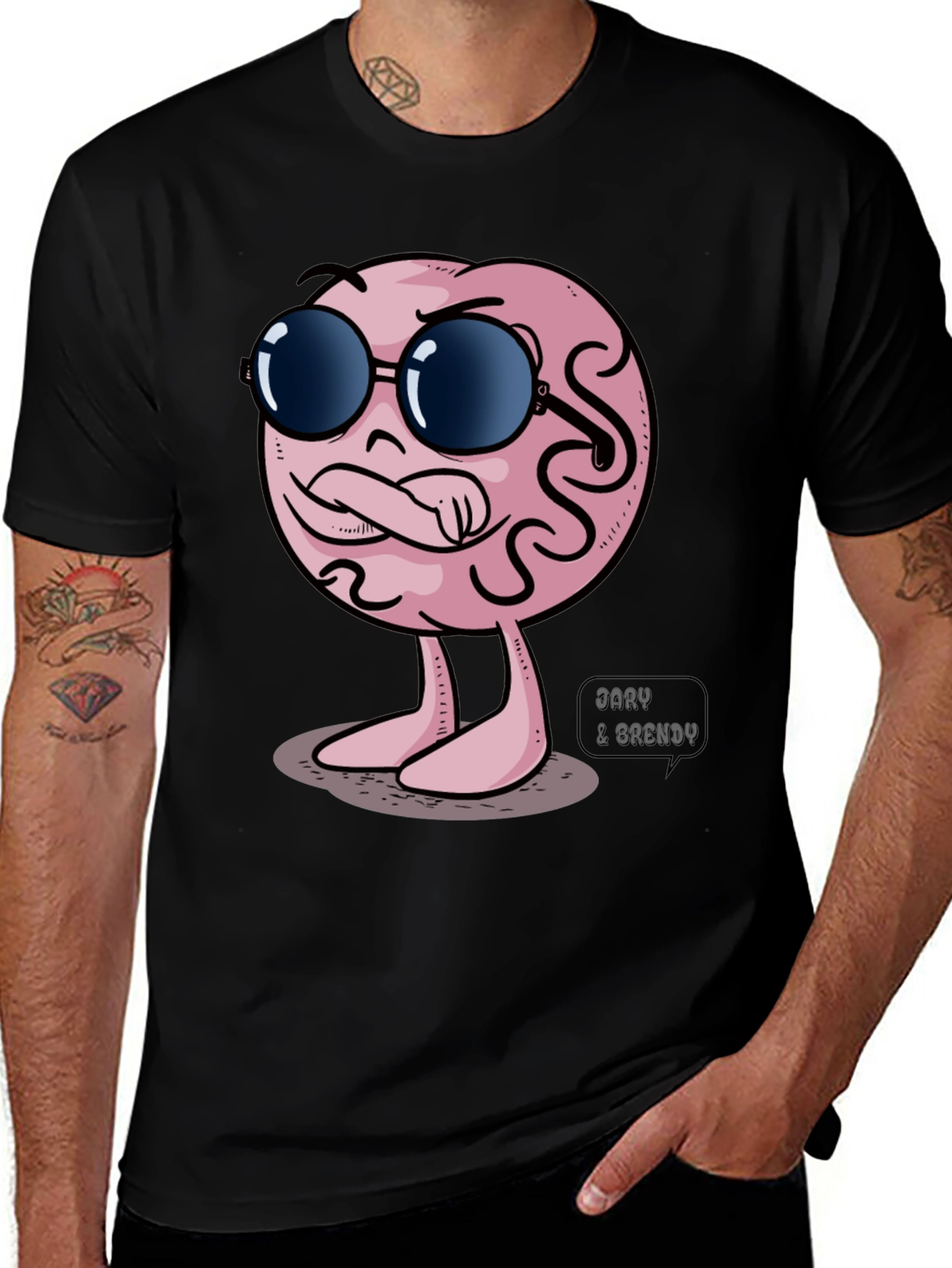Cool Brain Graphic T-Shirt - Unique Design