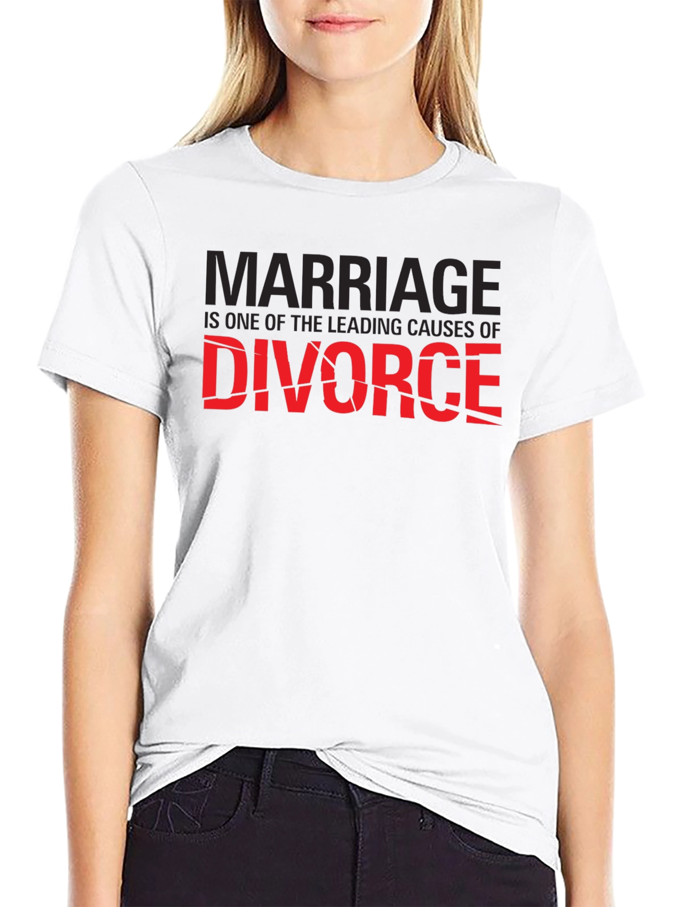 Marriage Causes Divorce T-Shirt - Funny Sarcastic Tee