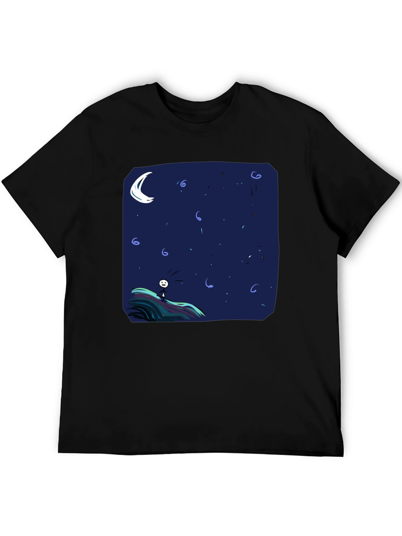 Night Sky Graphic Tee - Mens Black T-Shirt