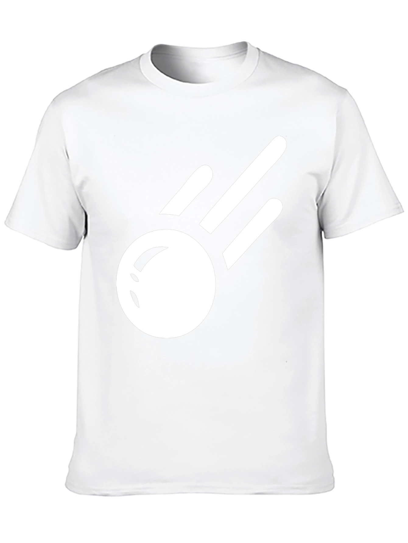 Stylish Black T-Shirt with Comet Graphic