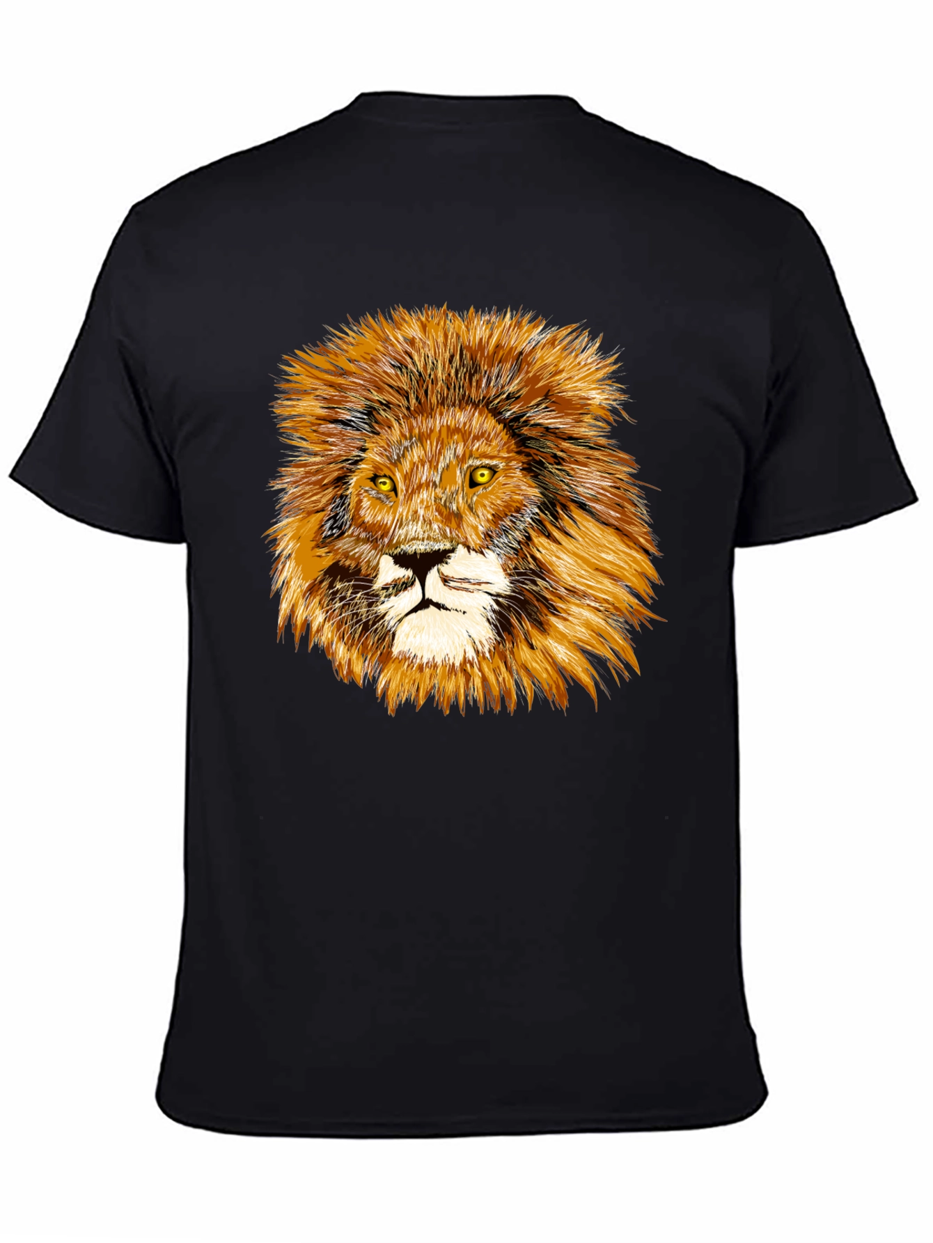Lion Graphic Tee - Black Cotton Comfort