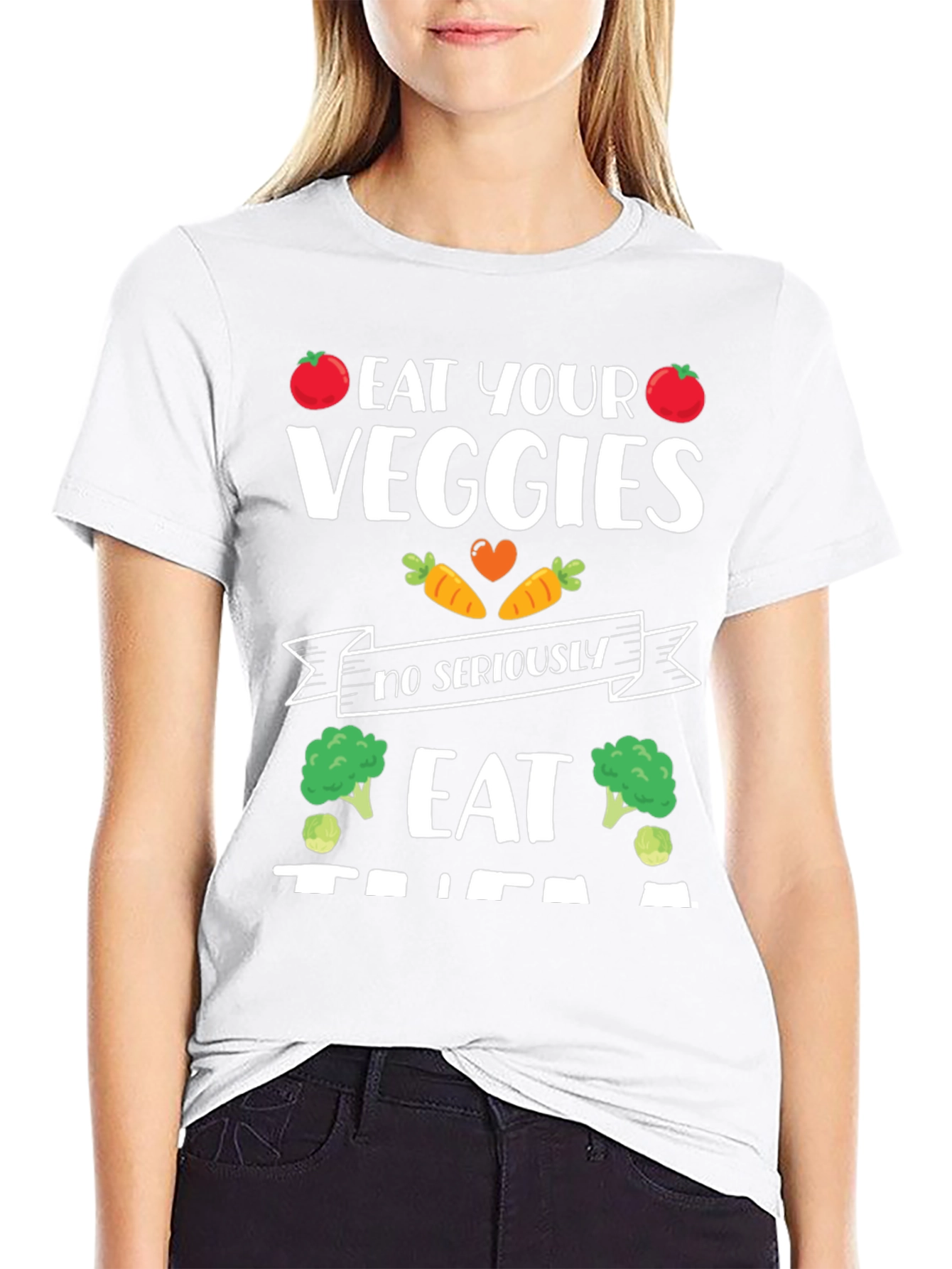 Eat Your Veggies Funny Graphic T-Shirt