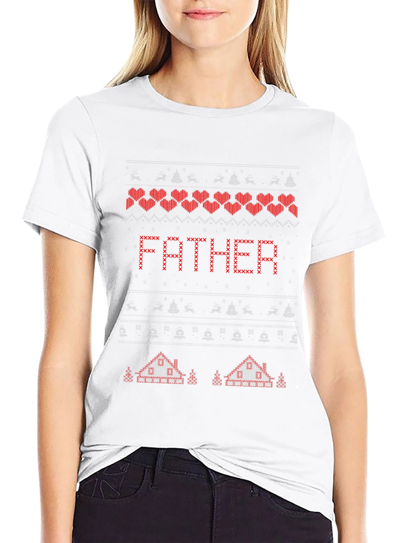 Fathers Day Sweater Pattern T-Shirt