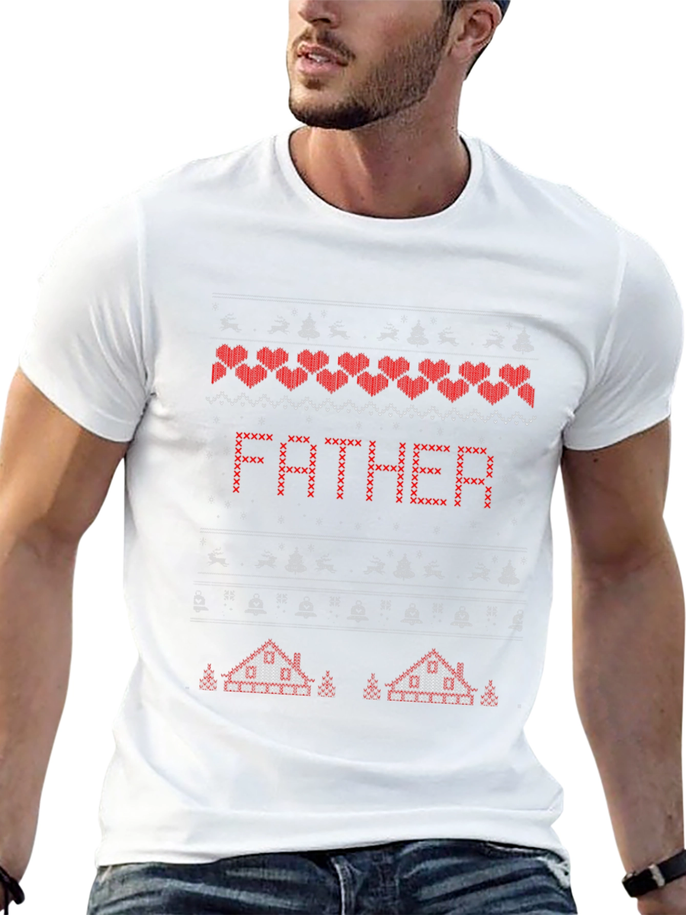 Fathers Day Sweater Pattern T-Shirt