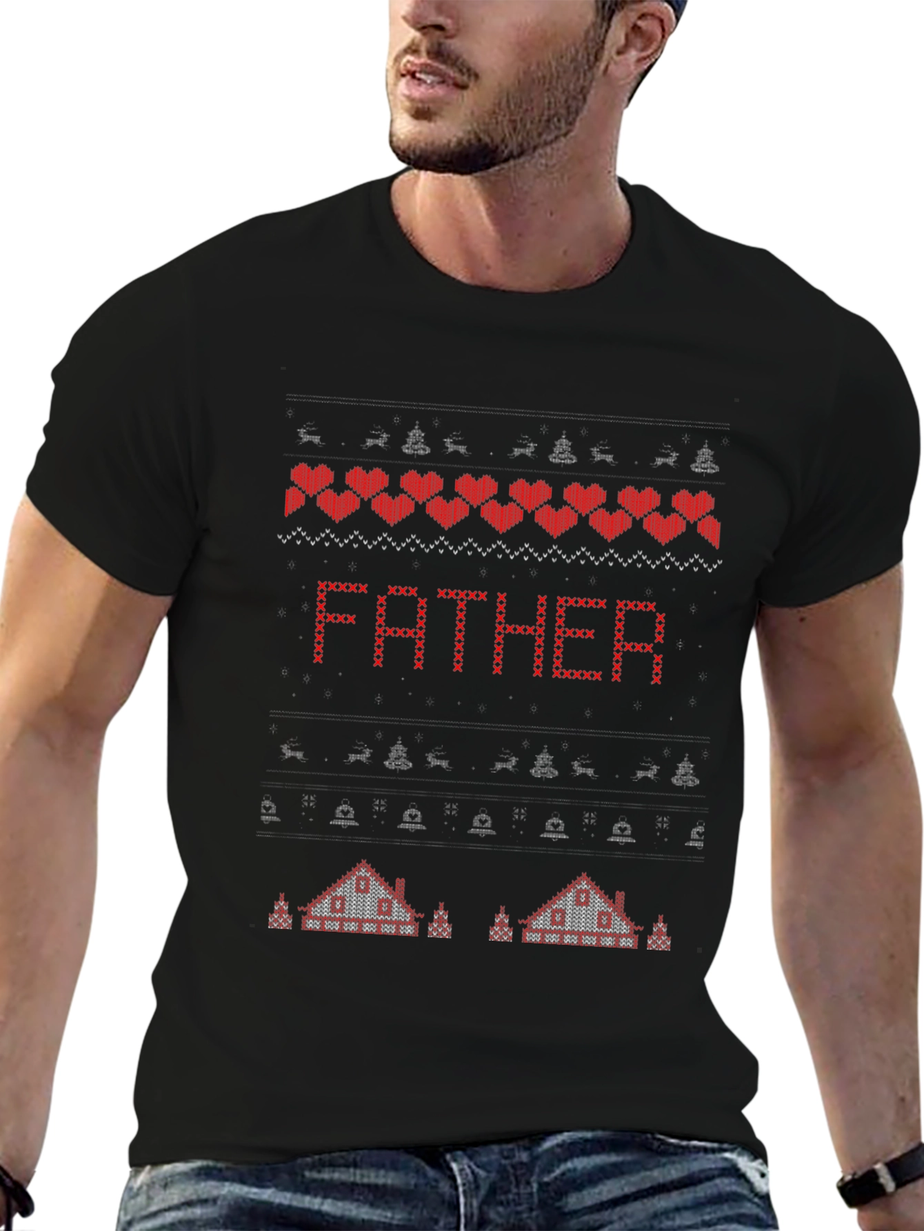 Fathers Day Sweater Pattern T-Shirt
