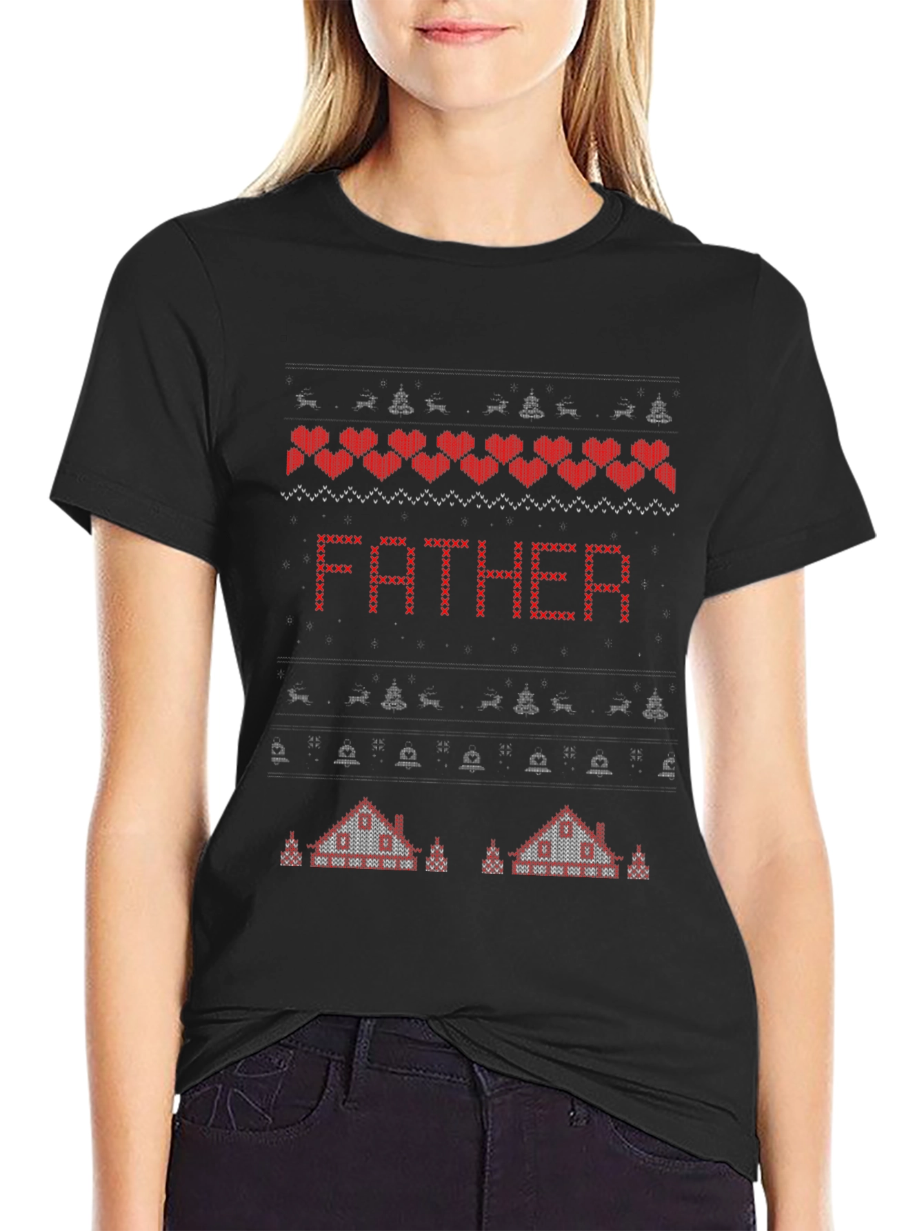 Fathers Day Sweater Pattern T-Shirt