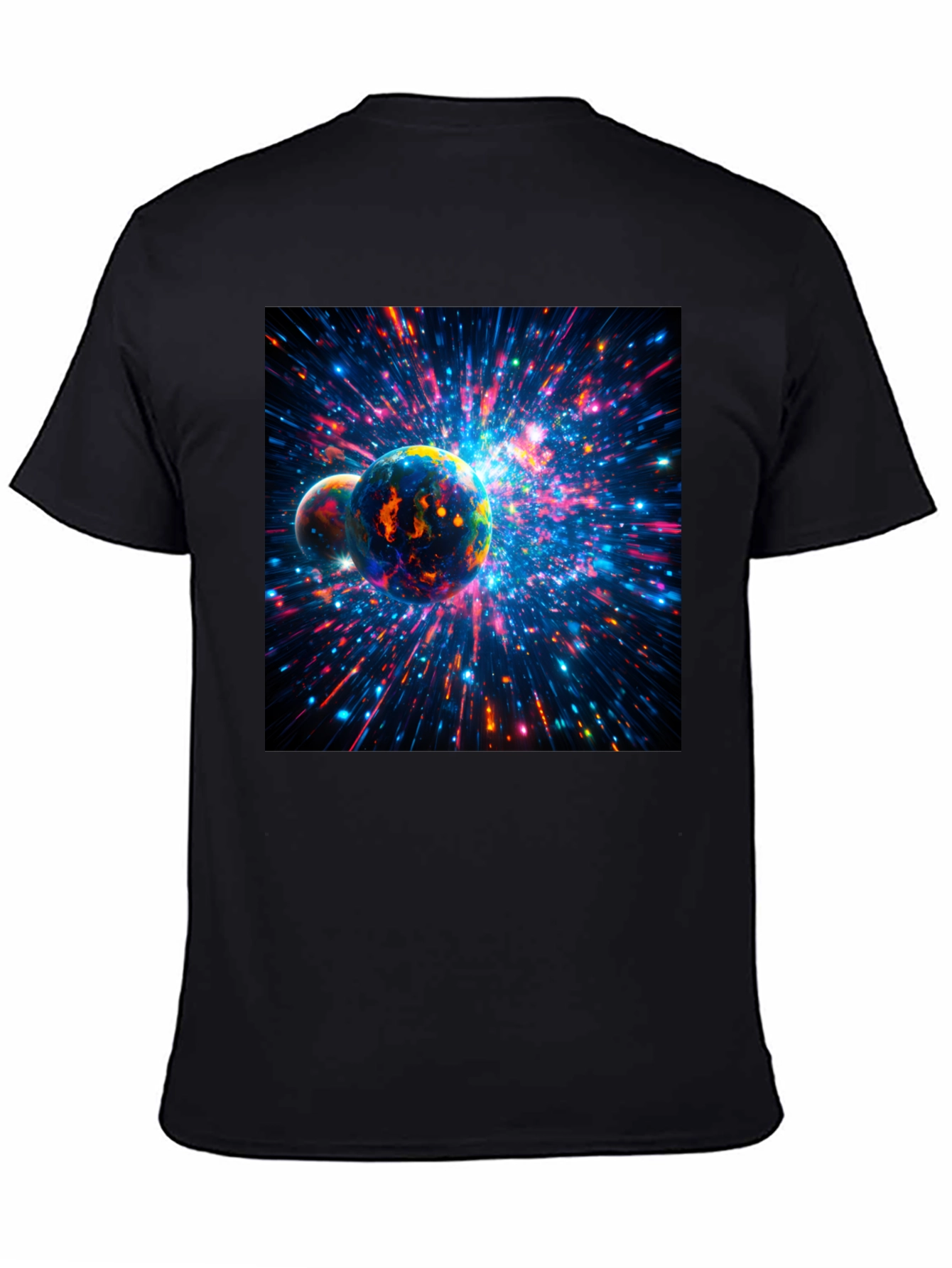 Cosmic Planets Black T-Shirt