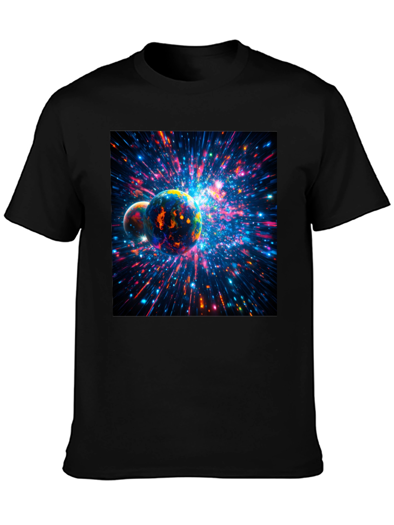 Cosmic Planets Black T-Shirt