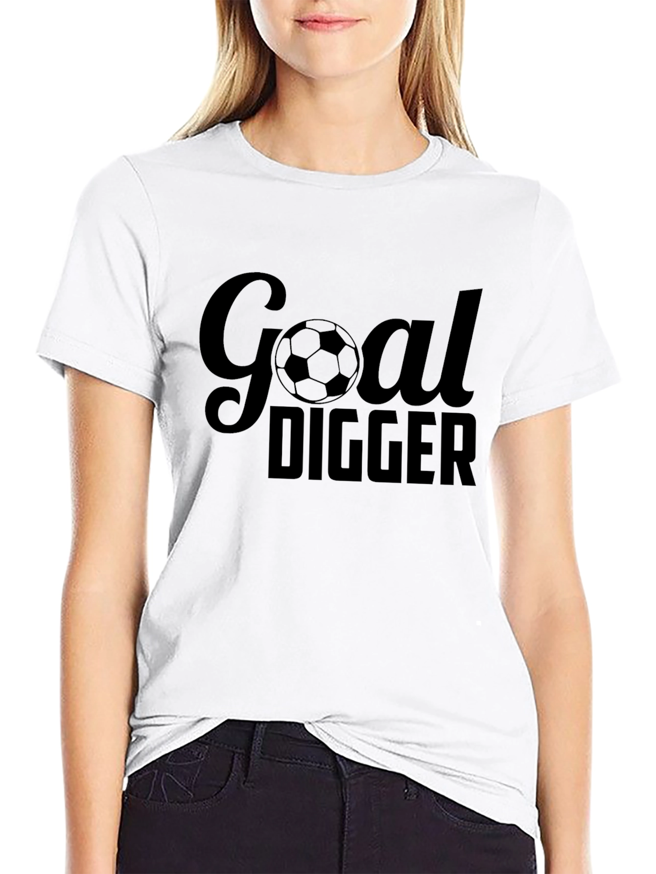 Goal Digger Soccer T-Shirt - Black Cotton Tee