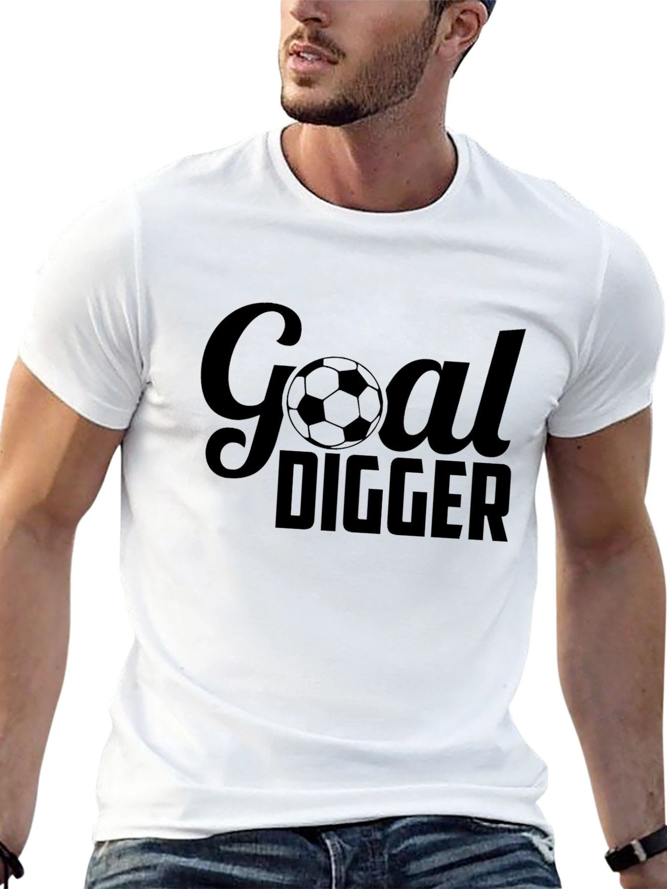 Goal Digger Soccer T-Shirt - Black Cotton Tee