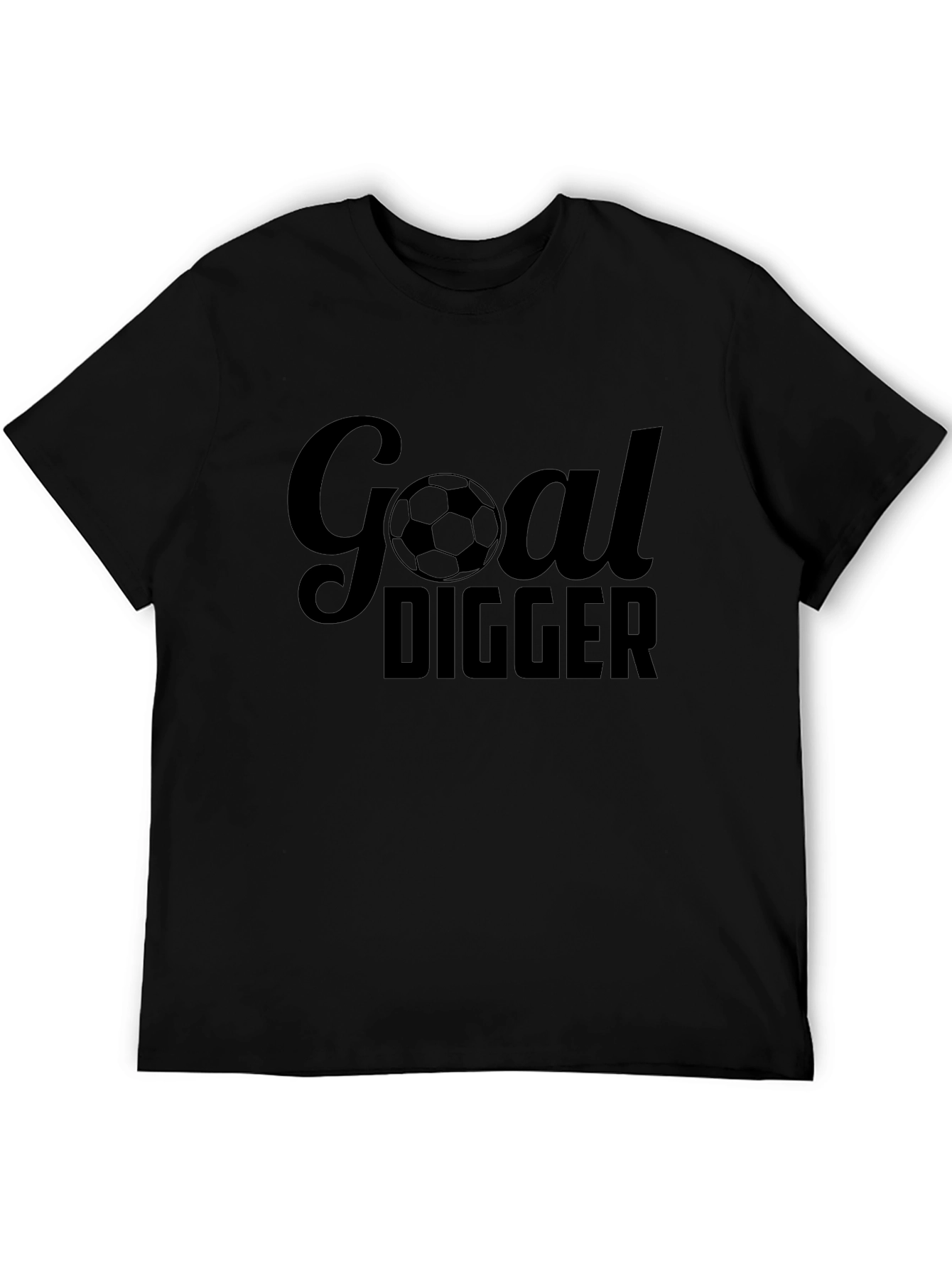Goal Digger Soccer T-Shirt - Black Cotton Tee