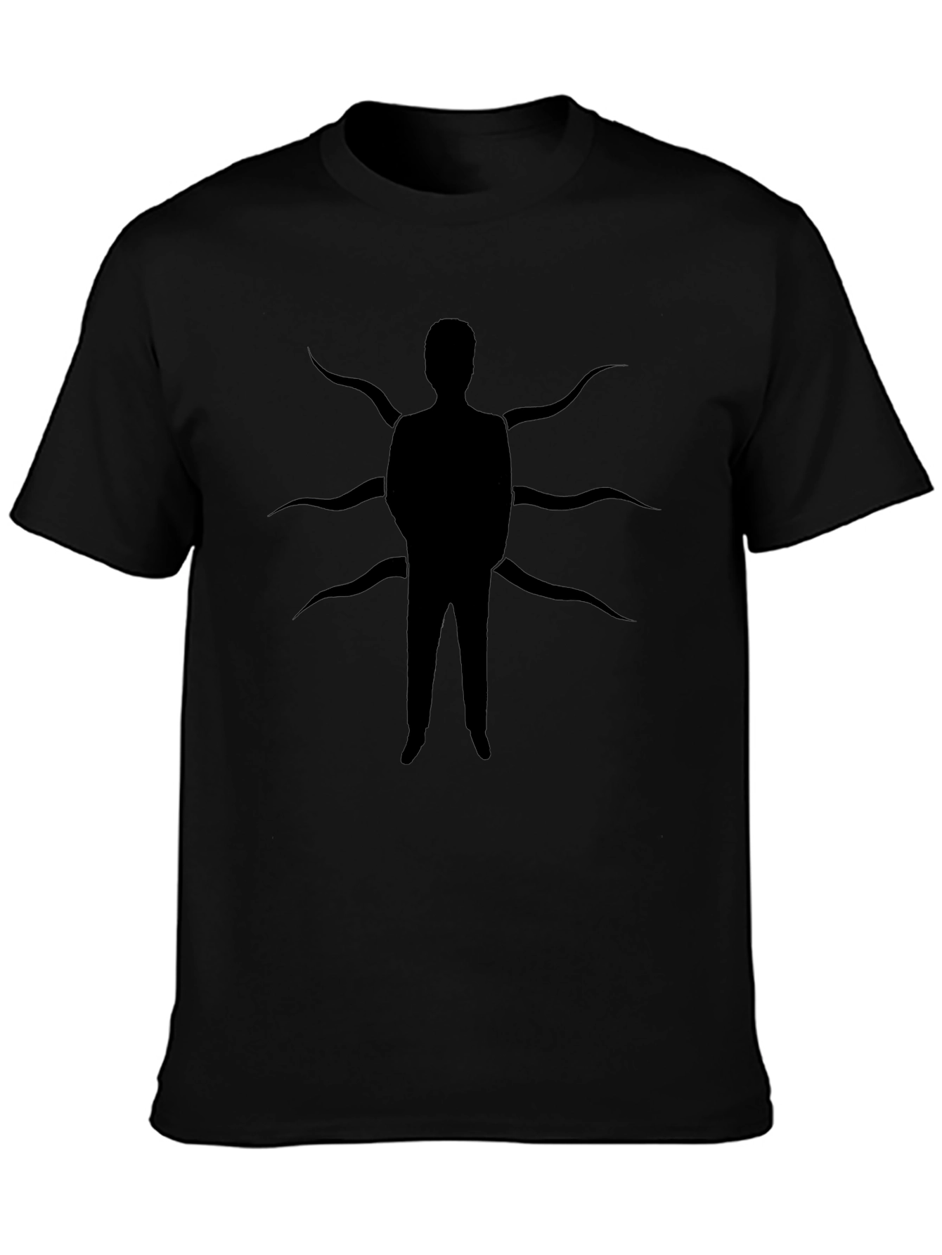 Slender Man Graphic Tee - Black Cotton T-Shirt