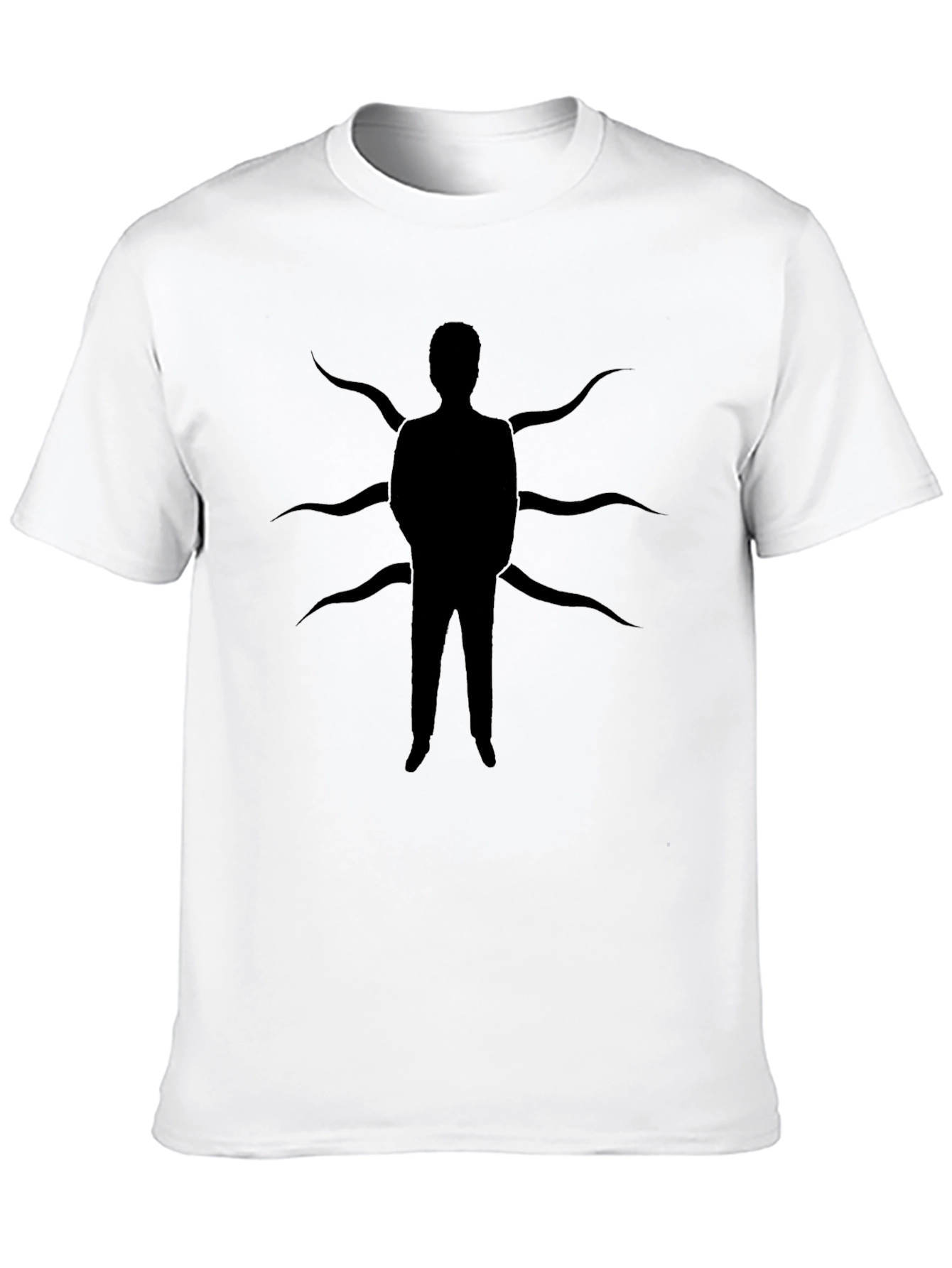Slender Man Graphic Tee - Black Cotton T-Shirt