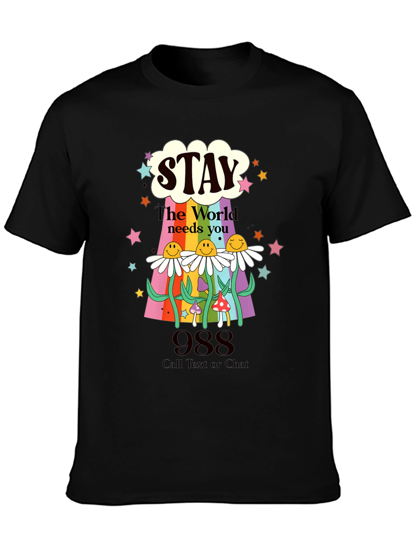 Stay 988 Mental Health Awareness Graphic Tee