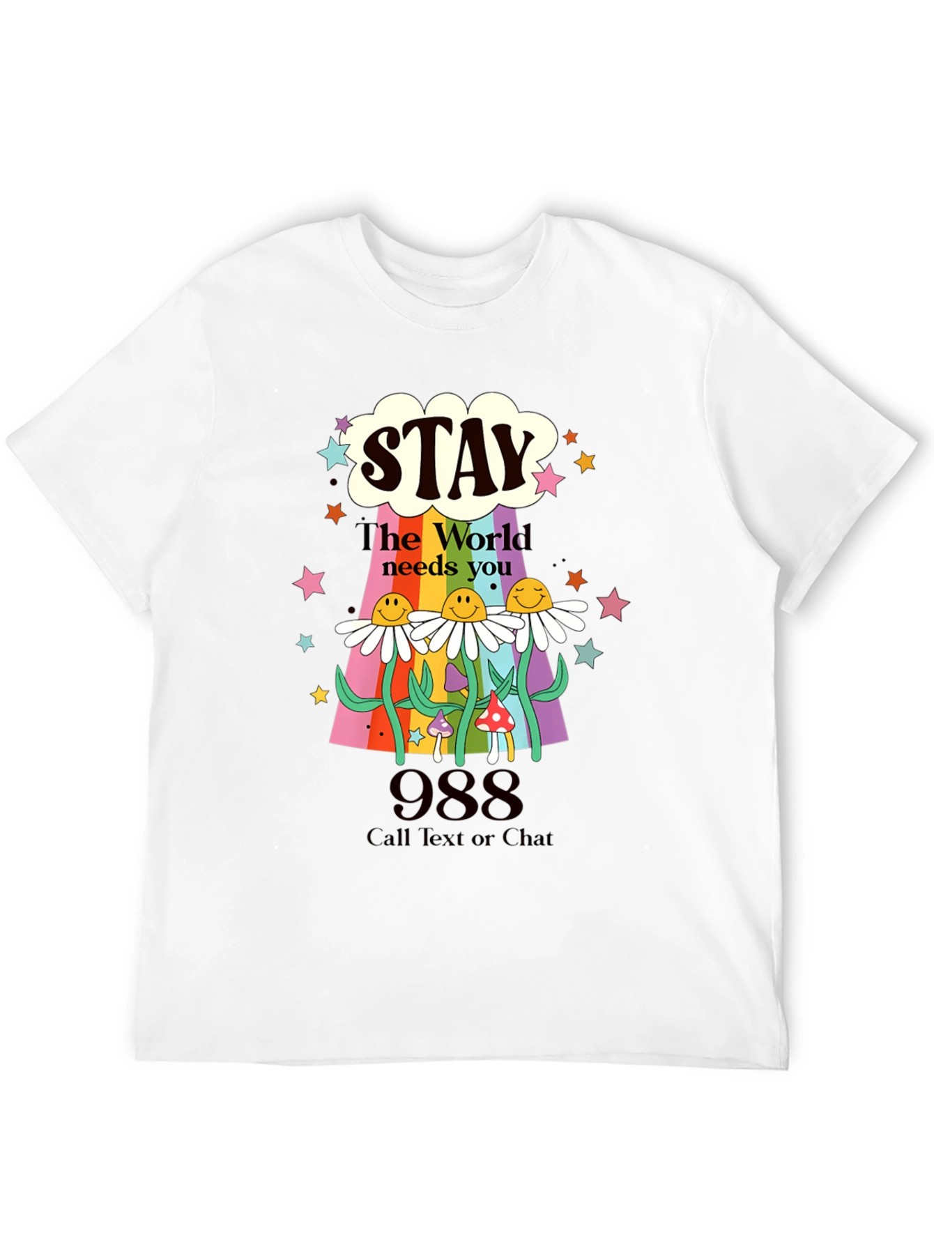 Stay 988 Mental Health Awareness Graphic Tee