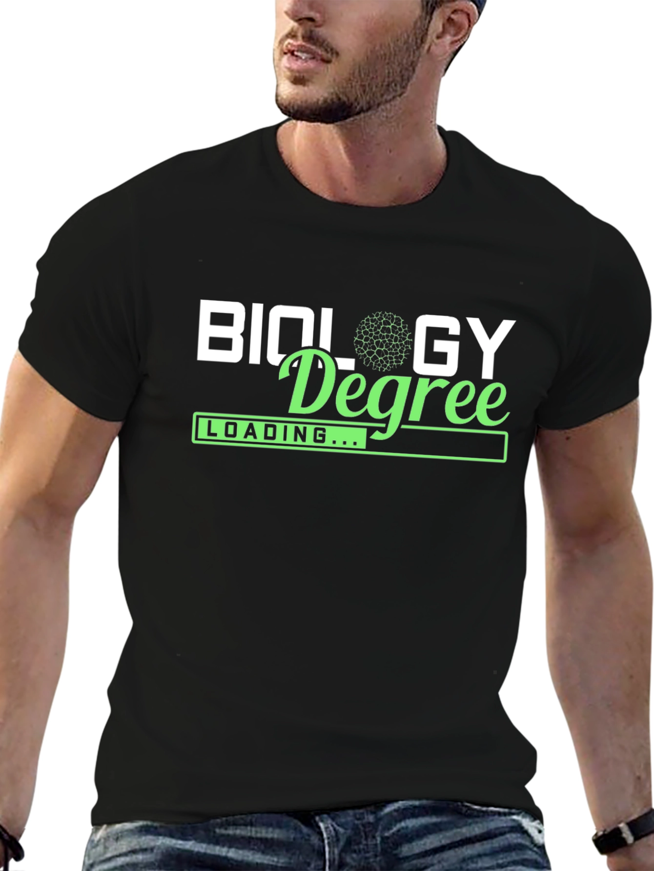 Biology Degree Loading Mens Black T-Shirt