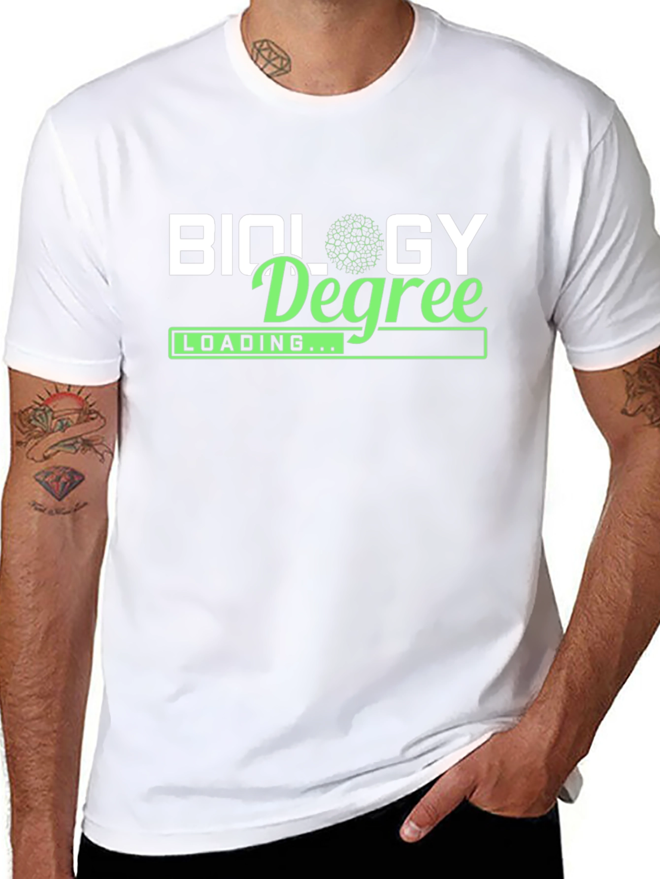 Biology Degree Loading Mens Black T-Shirt