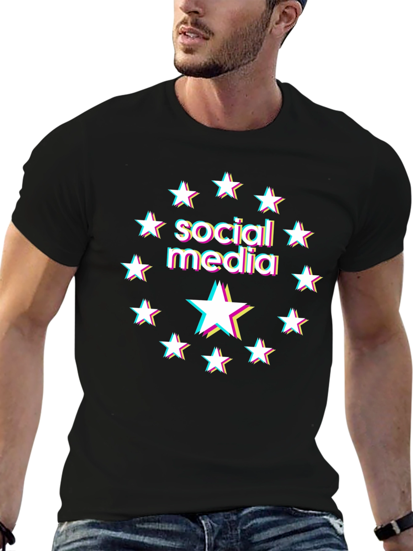 Social Media Star Black T-Shirt