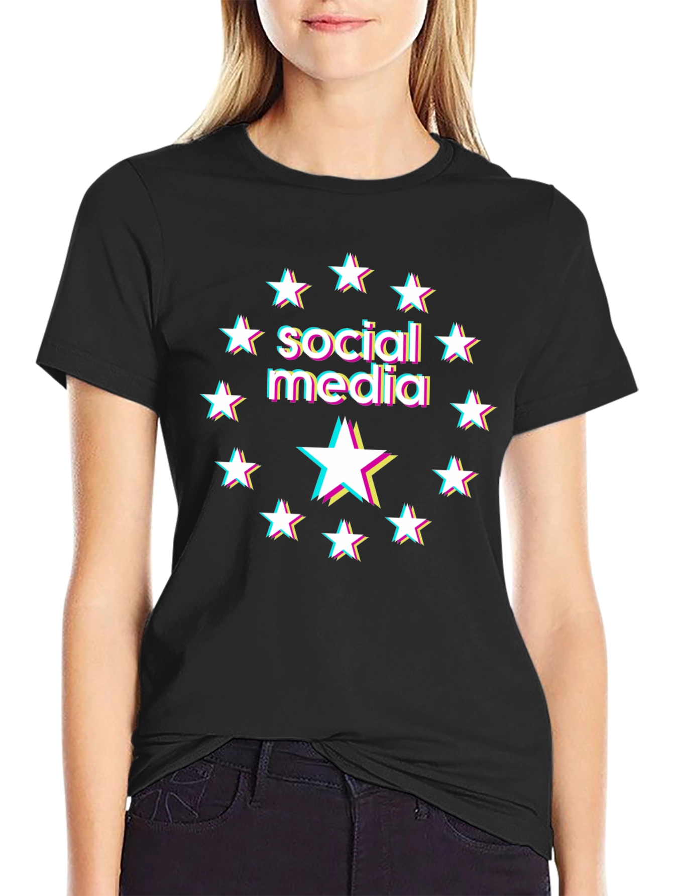 Social Media Star Black T-Shirt
