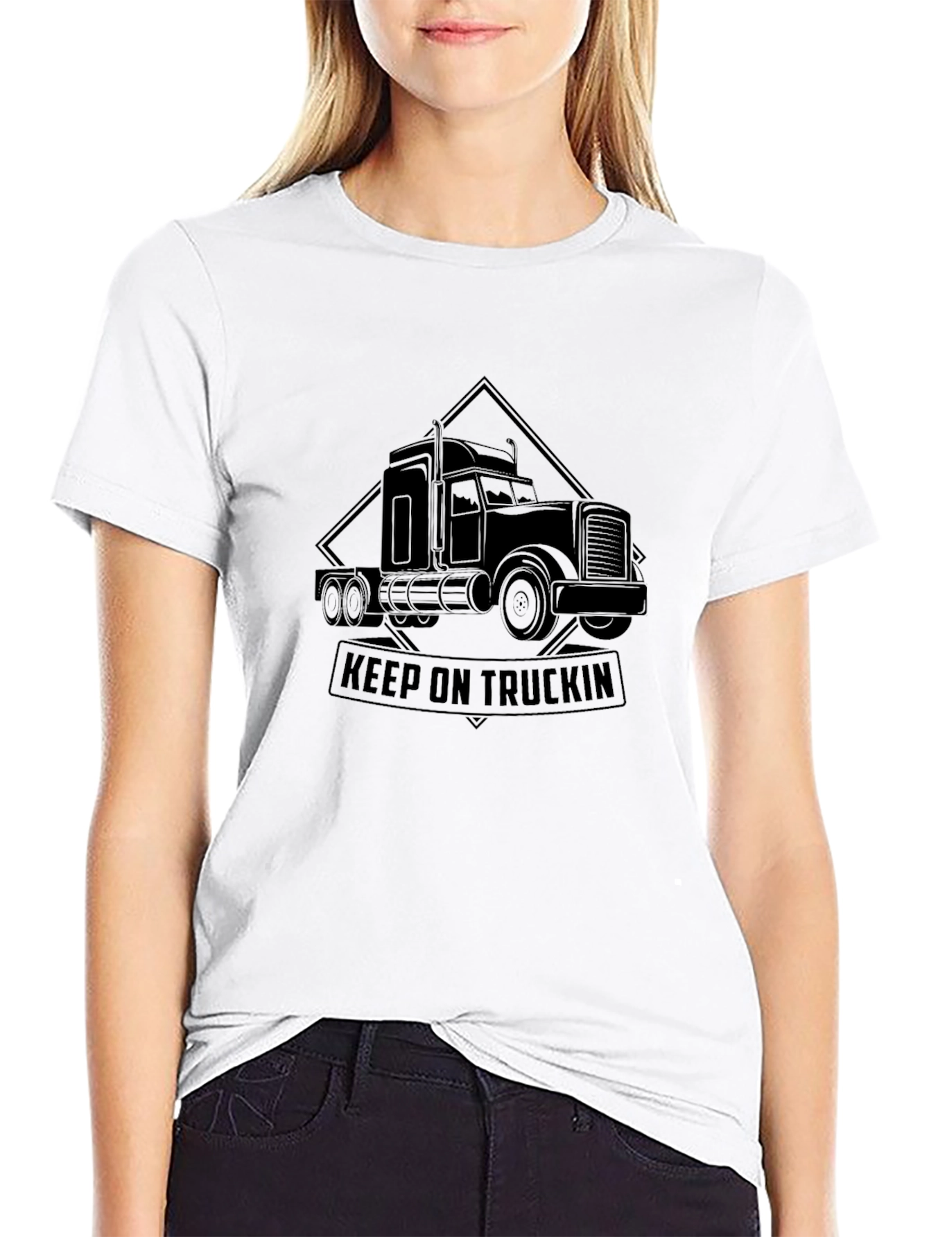 Keep On Truckin Black T-Shirt