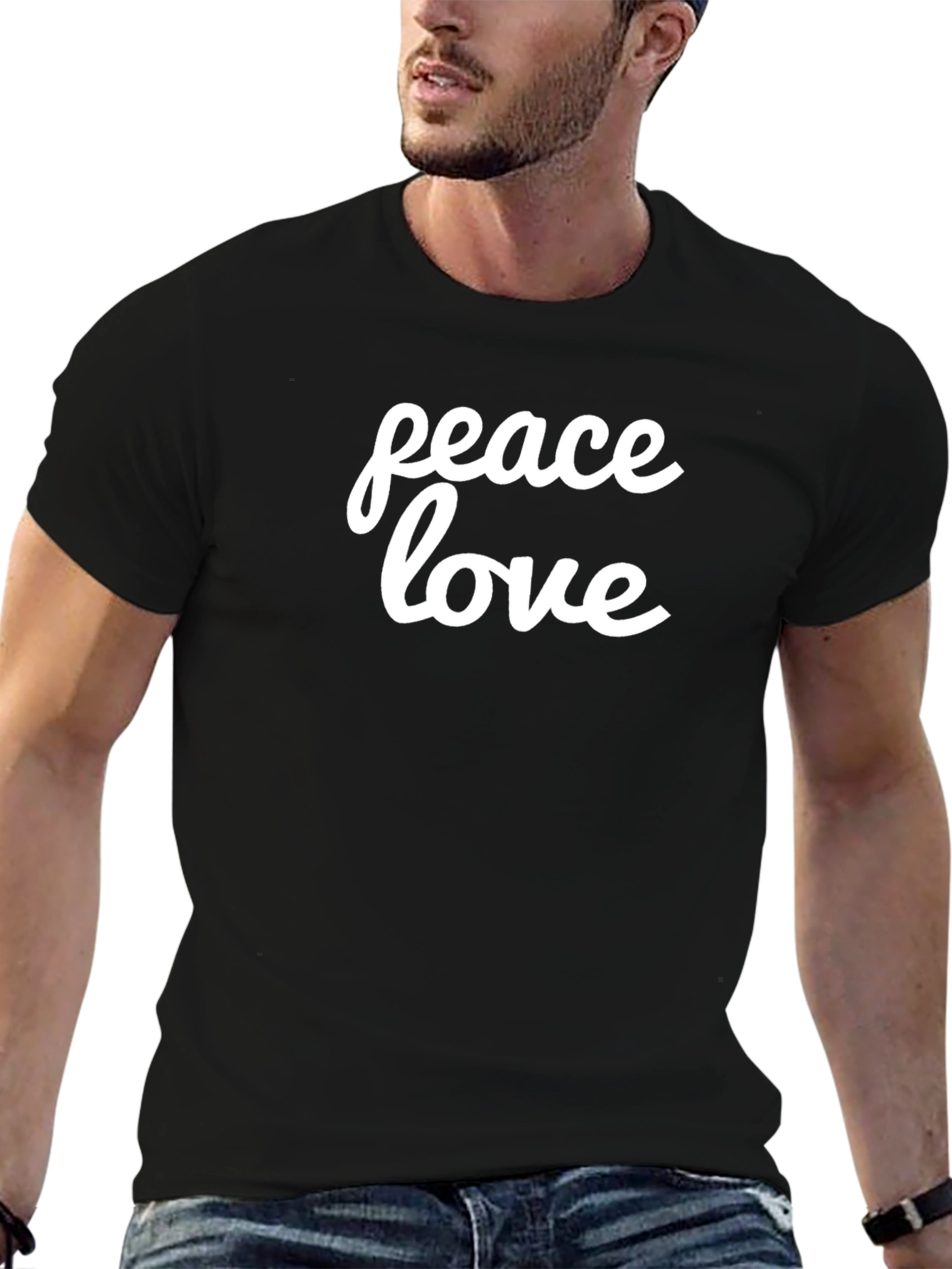 Peace Love T-Shirt - Stylish Graphic Tee