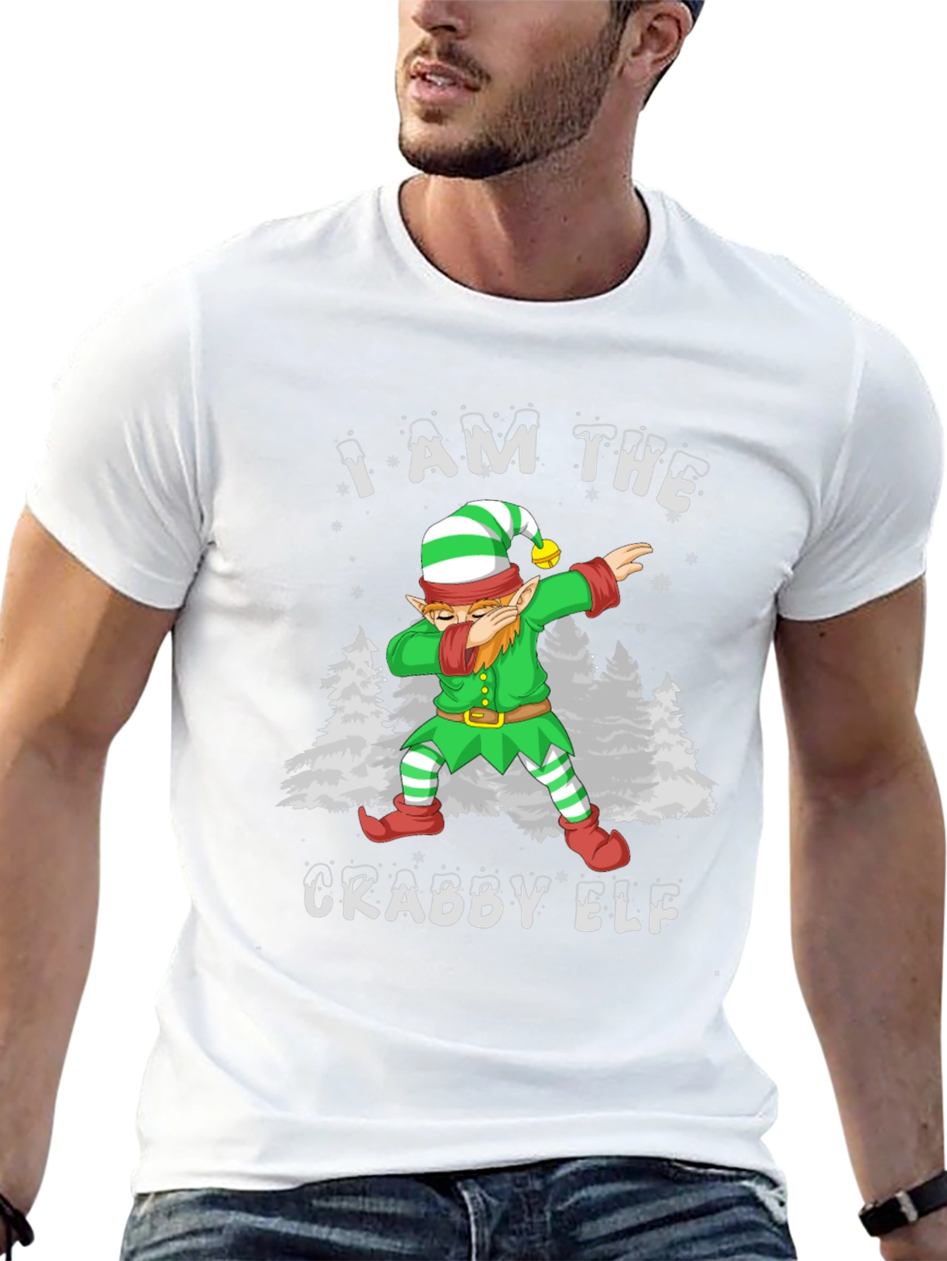 Crabby Elf Dabbing Graphic Tee