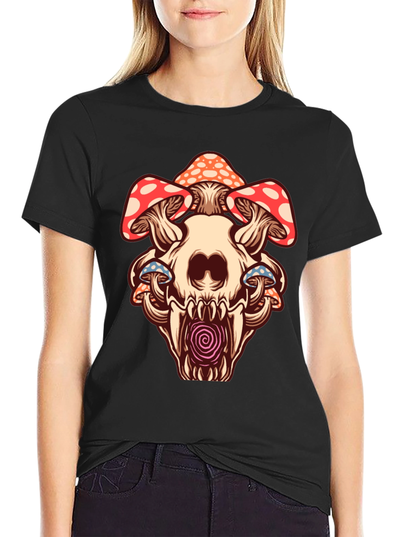 Skull Mushroom Graphic Tee