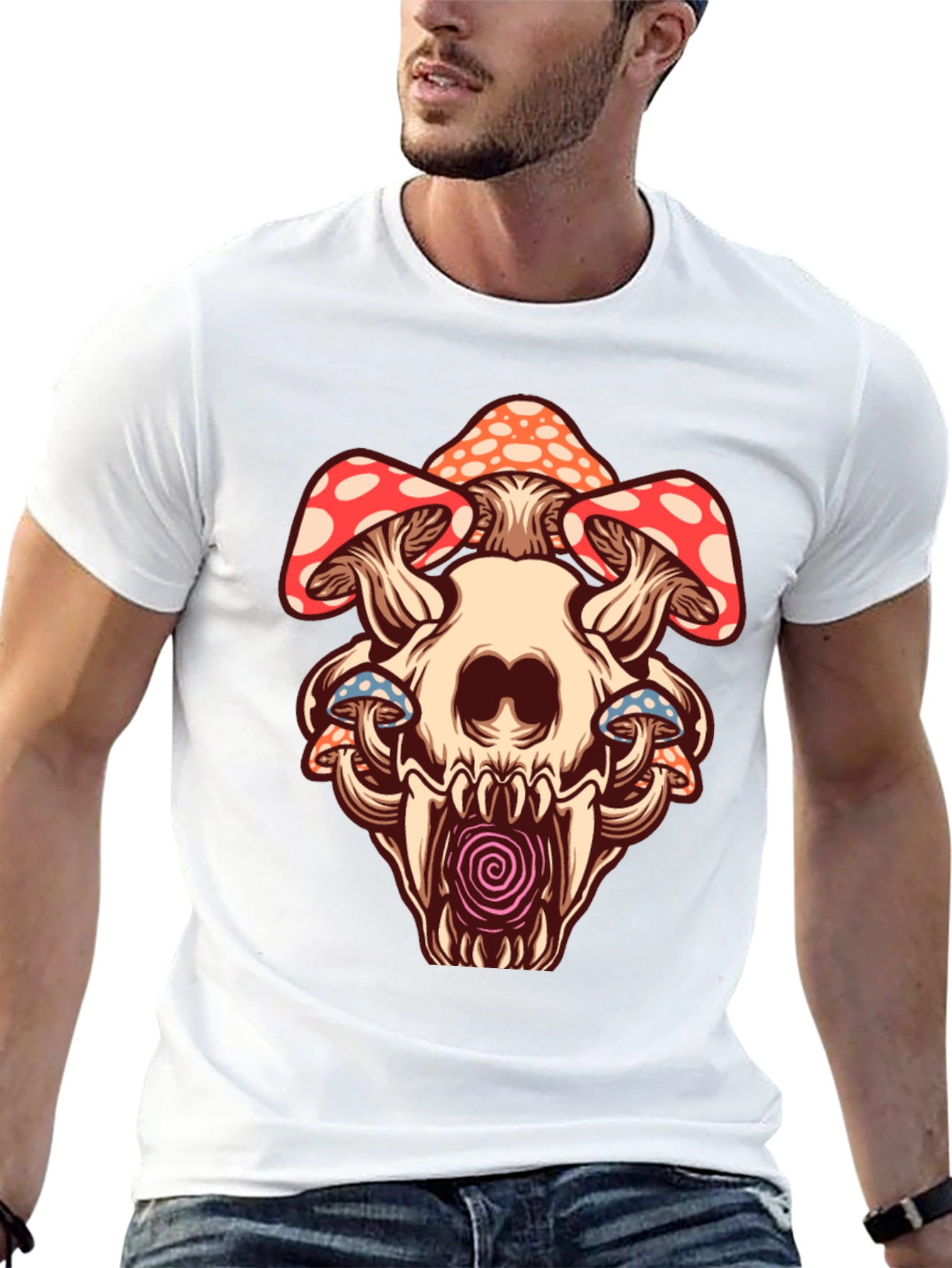 Skull Mushroom Graphic Tee