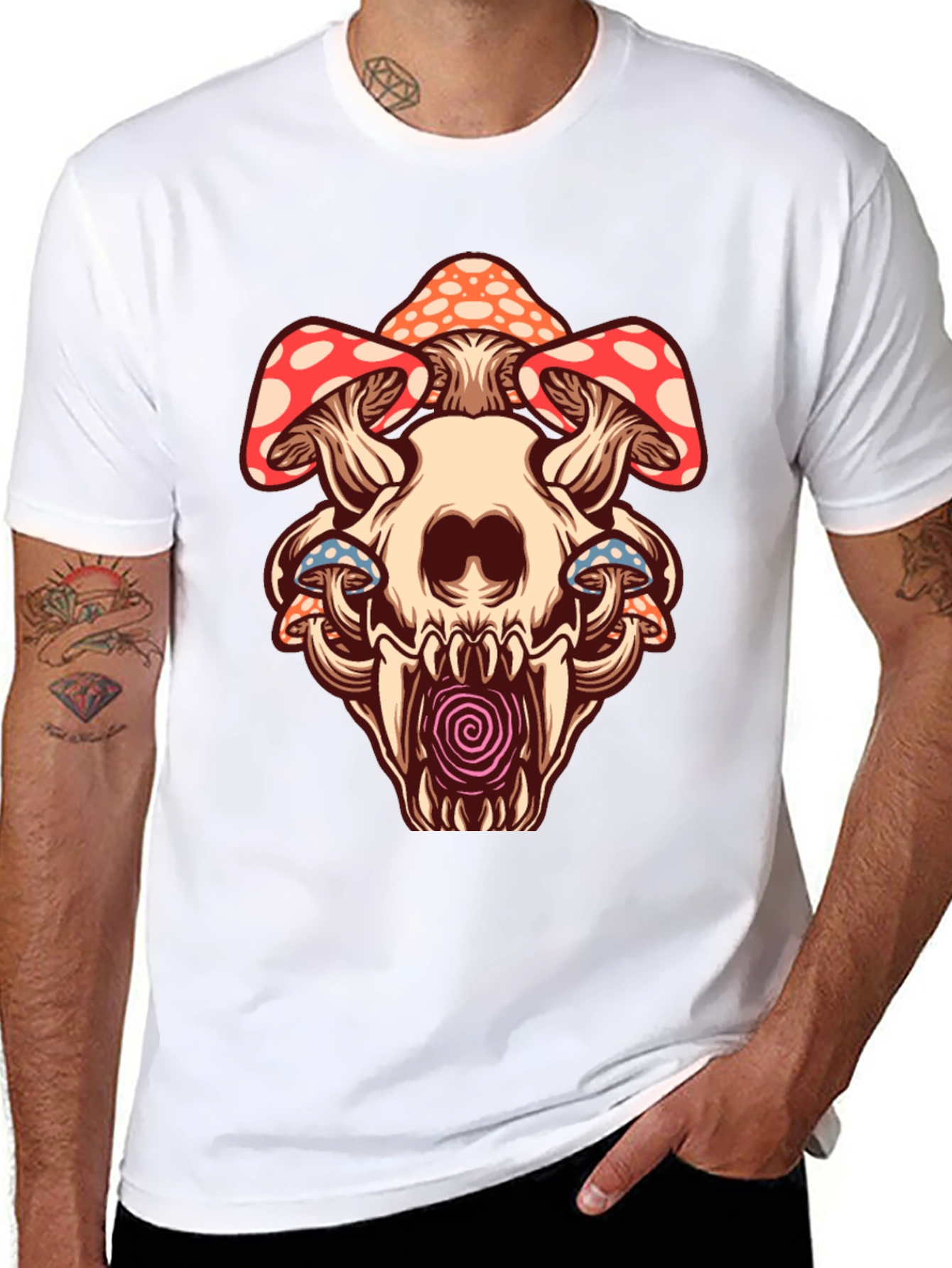 Skull Mushroom Graphic Tee