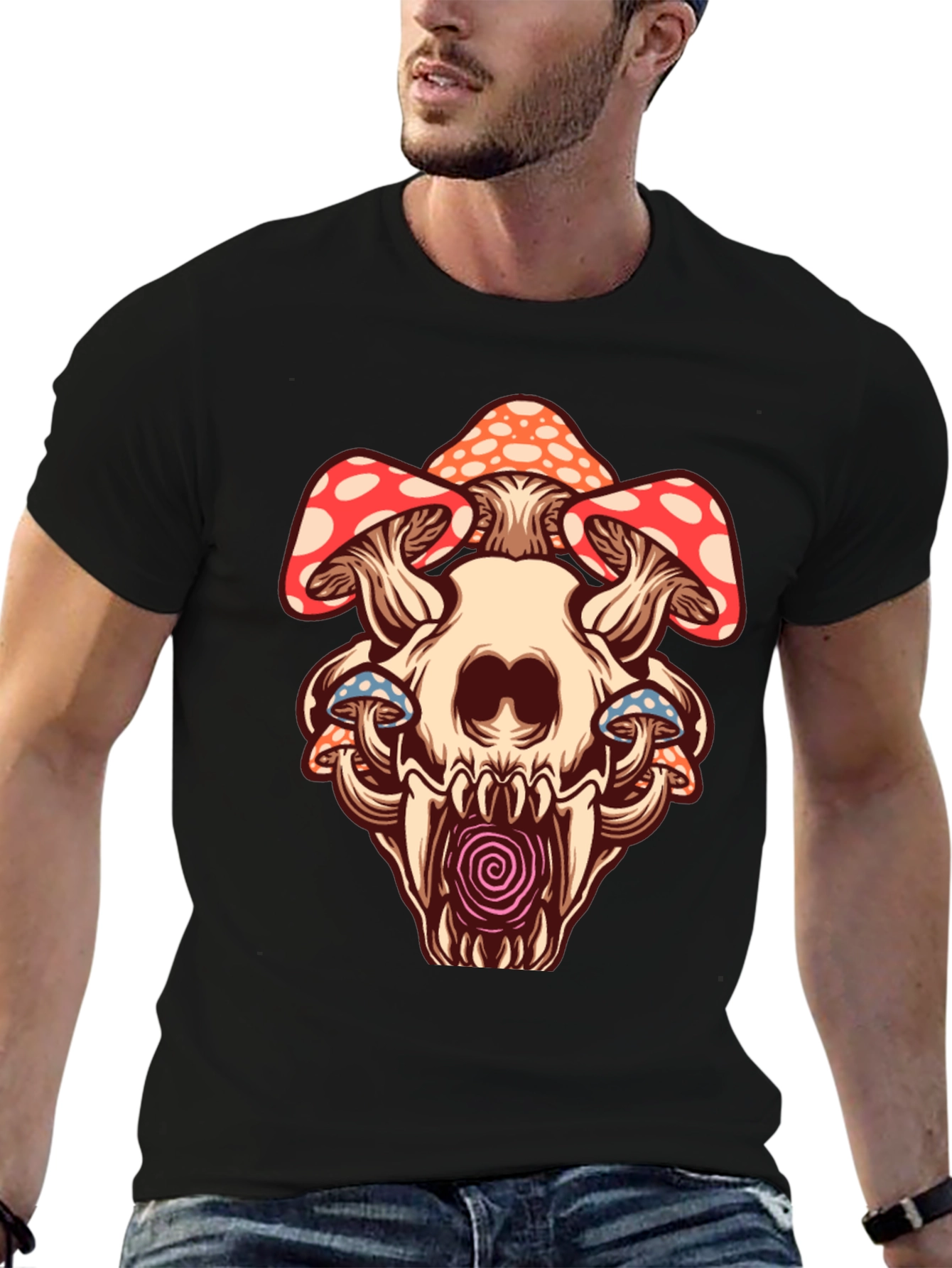 Skull Mushroom Graphic Tee