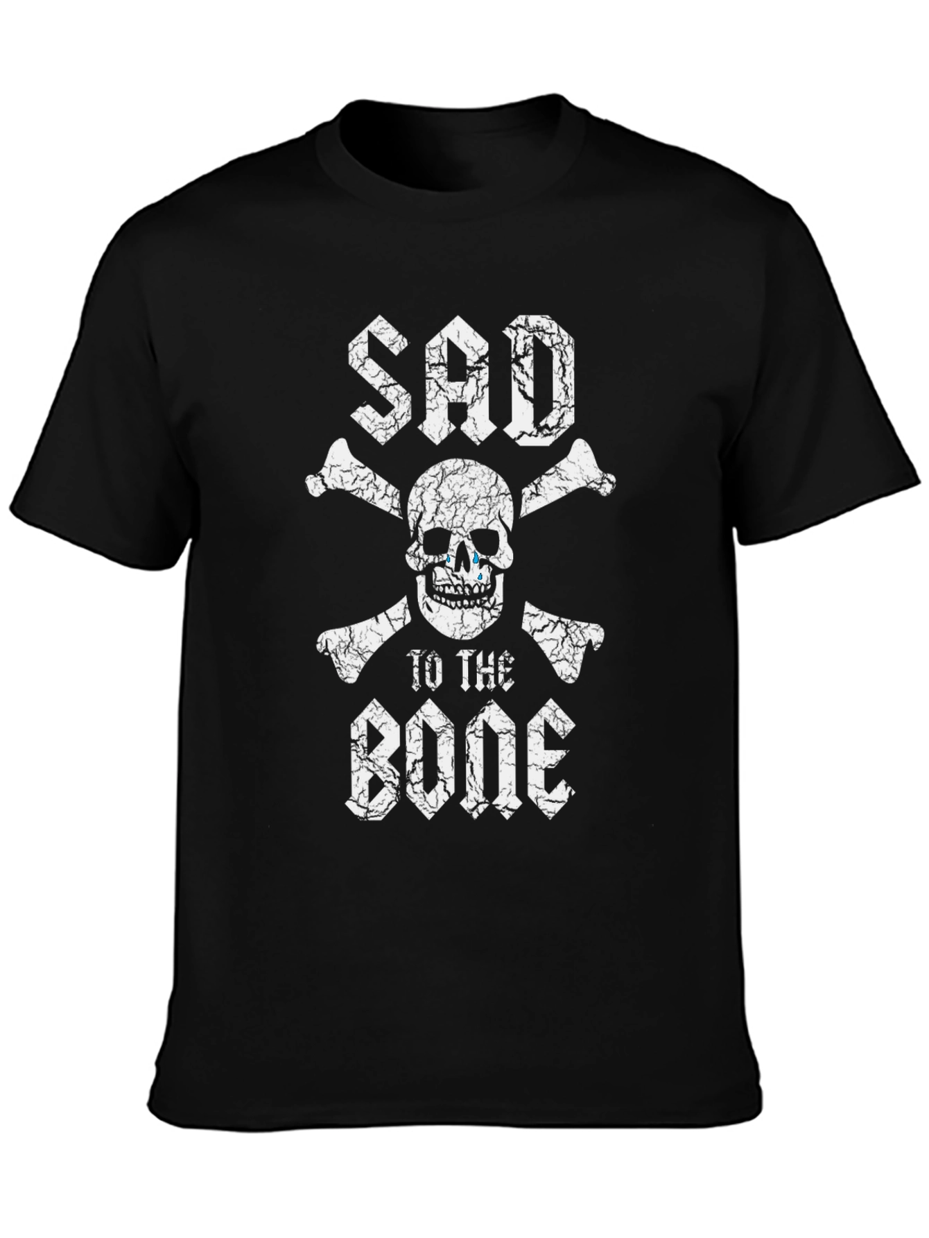 Sad to the Bone Black Graphic T-Shirt