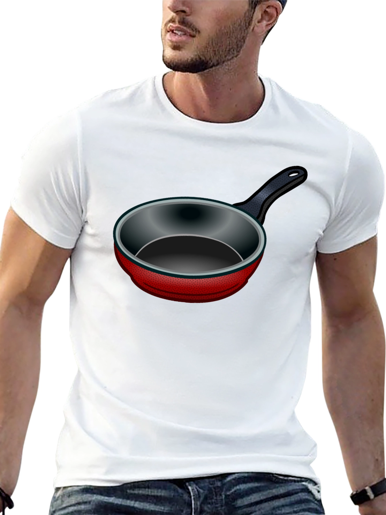 Funny Frying Pan Graphic T-Shirt
